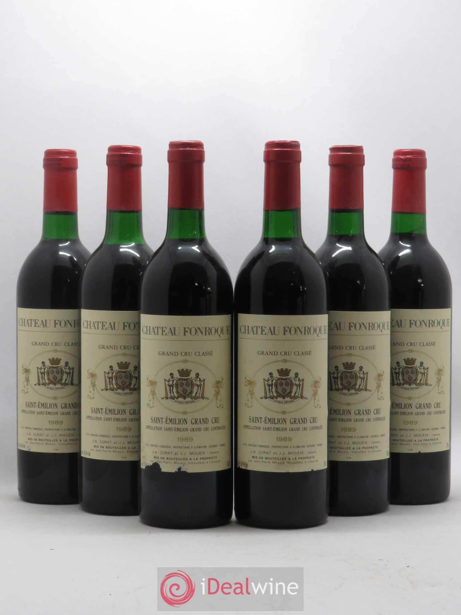 Château Fonroque Grand Cru Classé 1989 - Lot de 6 bouteilles - 0