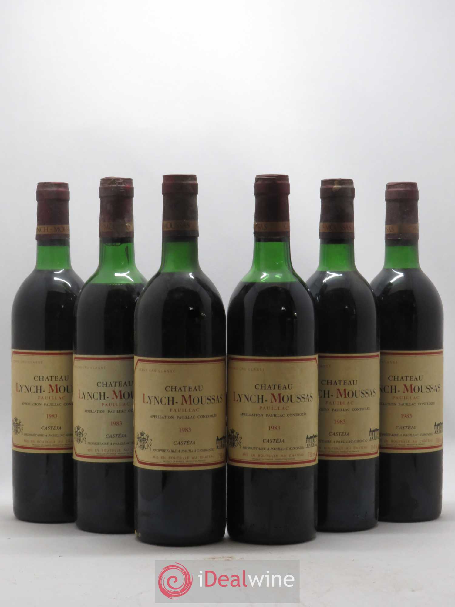 Château Lynch Moussas 5ème Grand Cru Classé 1983 - Lot de 6 bouteilles - 0
