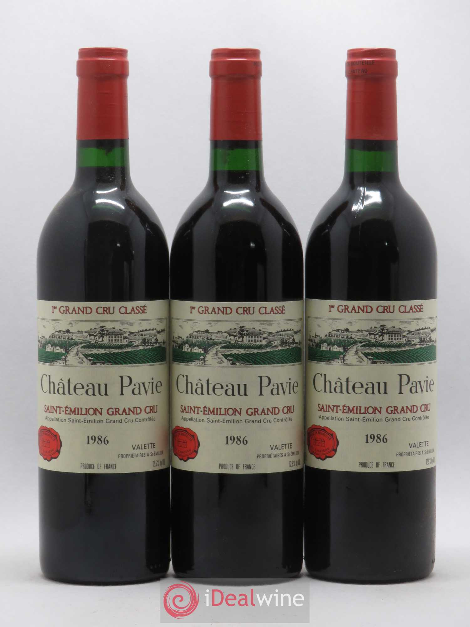 Château Pavie 1er Grand Cru Classé A 1986 - Lot de 12 bouteilles - 1