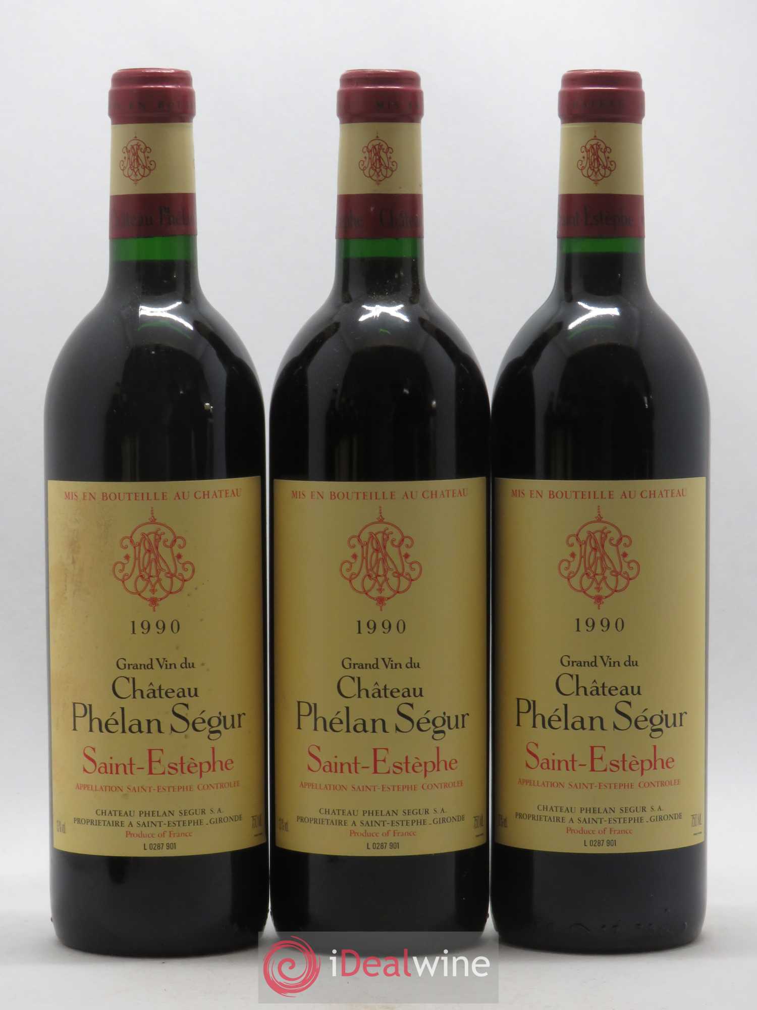 Château Phélan Ségur 1990 - Lot de 12 bouteilles - 2