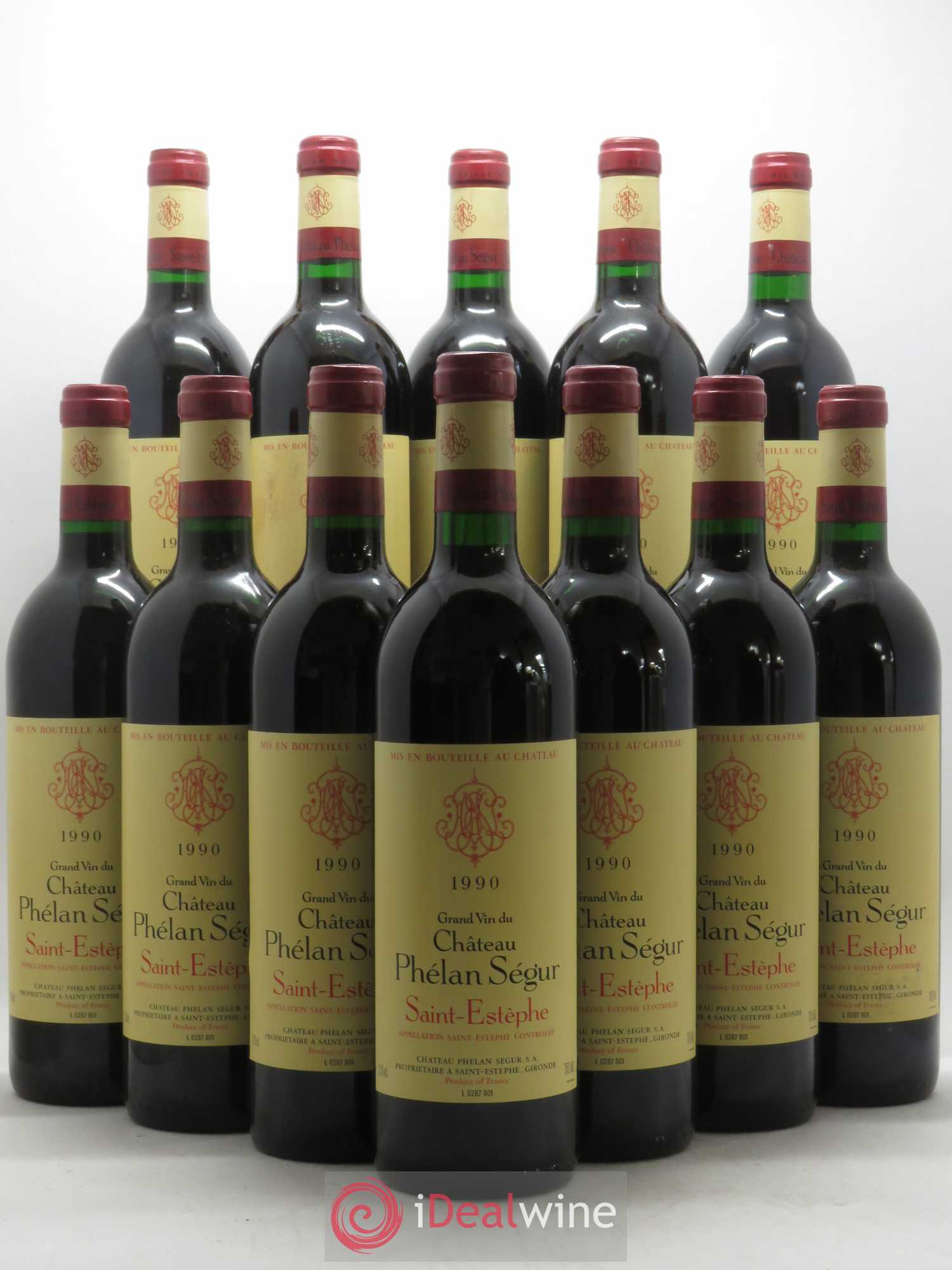 Château Phélan Ségur 1990 - Lot de 12 bouteilles - 0