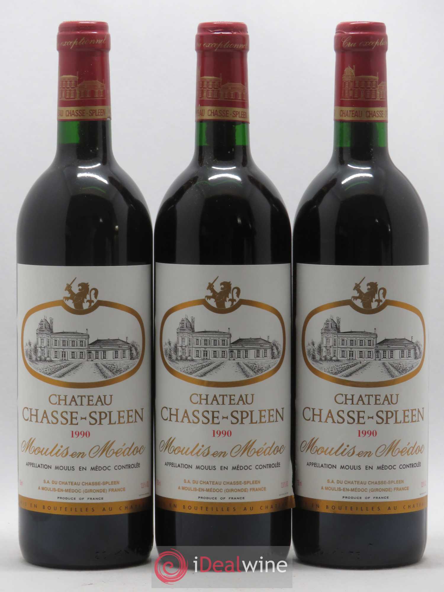 Château Chasse Spleen 1990 - Lot de 12 bouteilles - 1