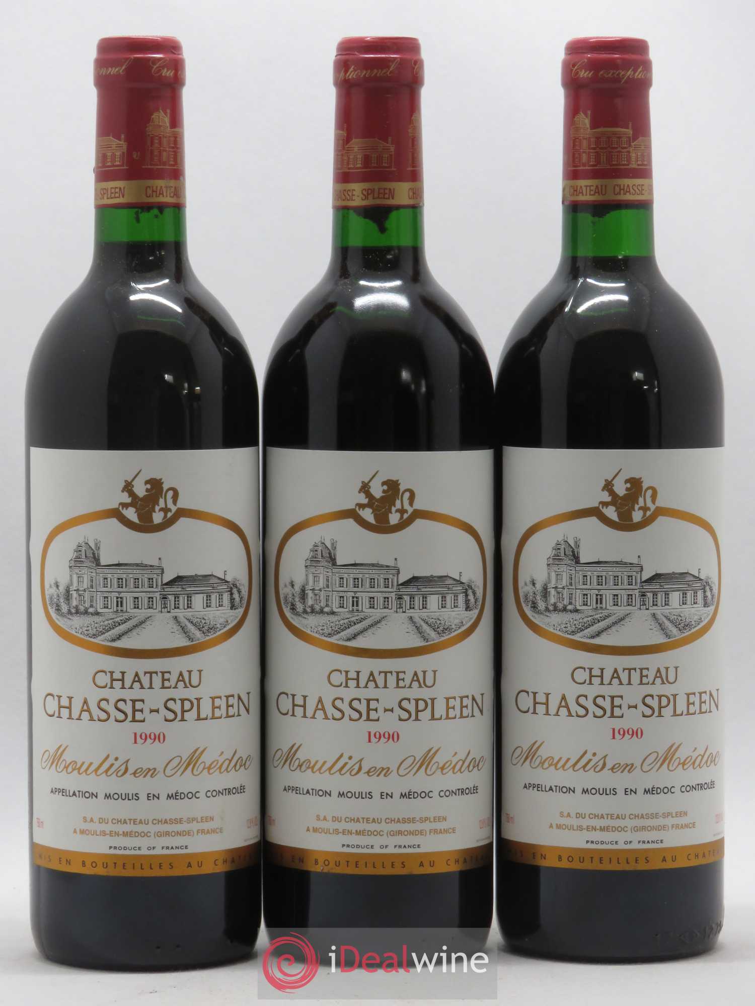 Château Chasse Spleen 1990 - Lot de 12 bouteilles - 4