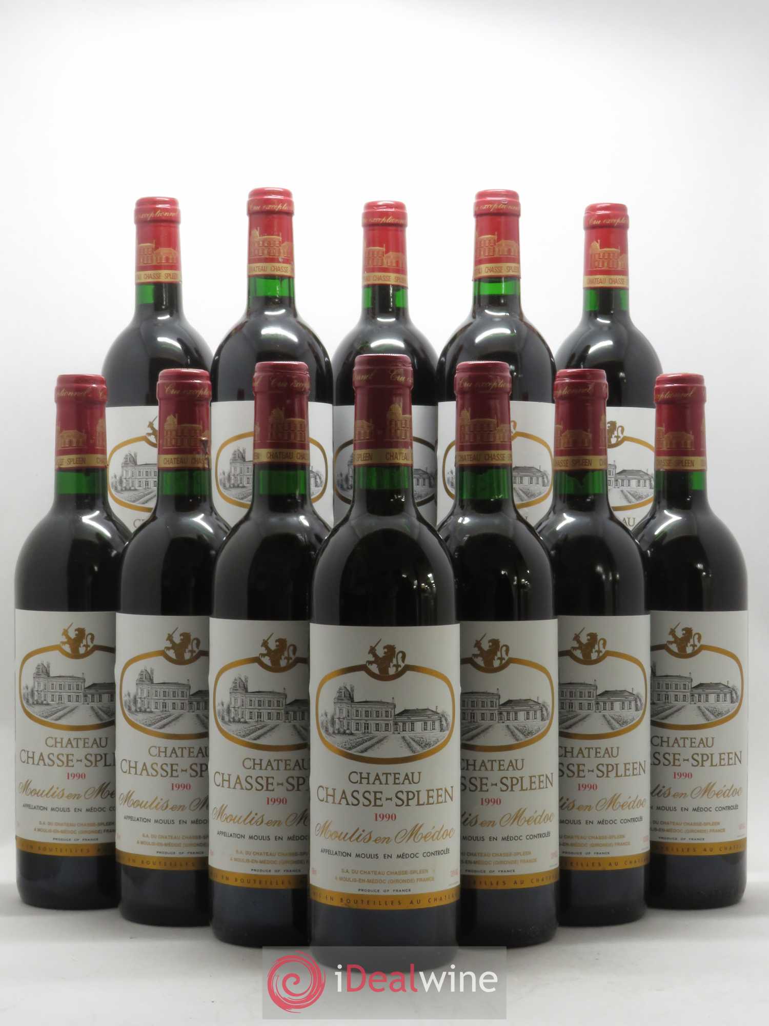 Château Chasse Spleen 1990 - Lot de 12 bouteilles - 0