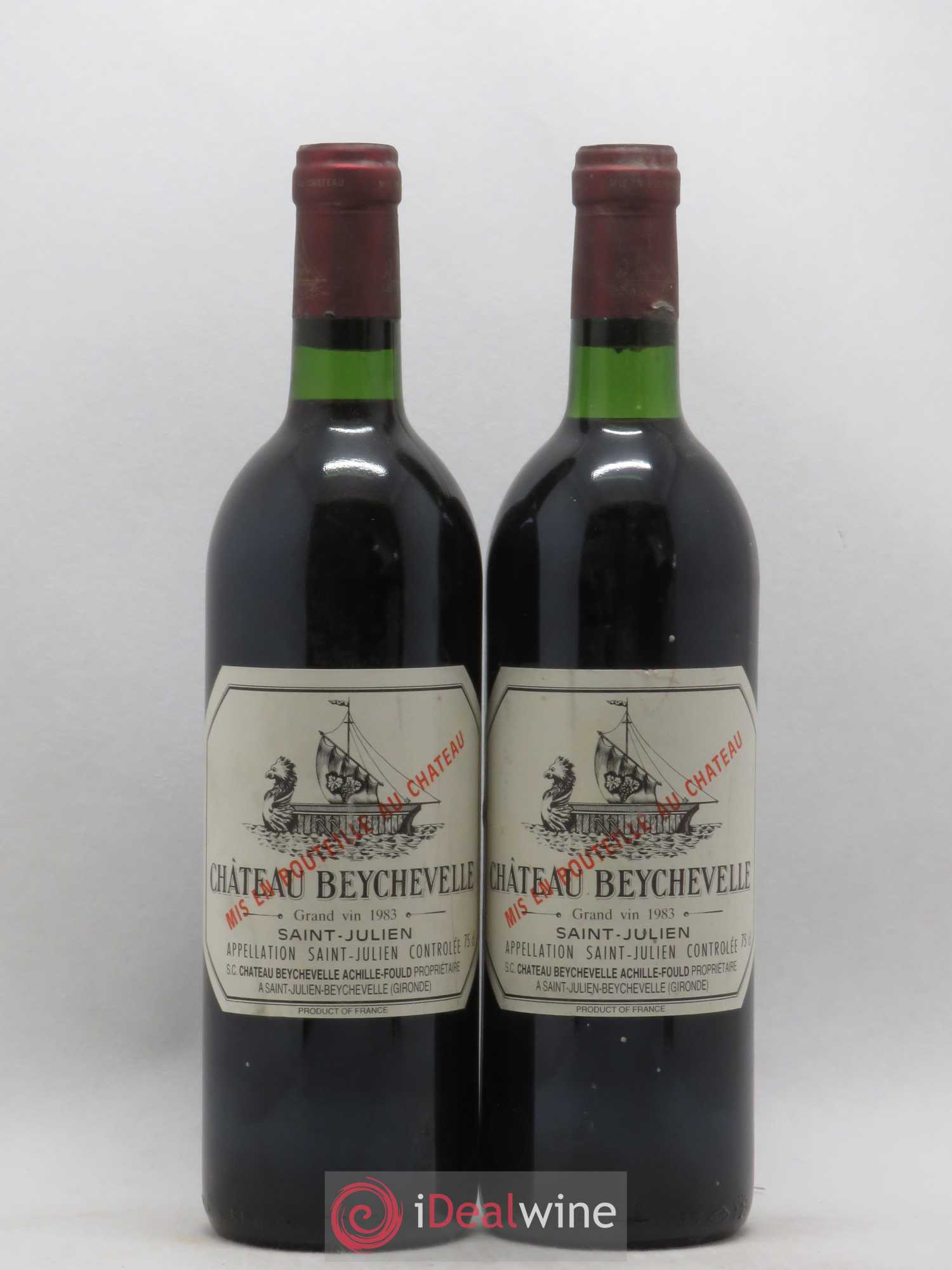 Château Beychevelle 4ème Grand Cru Classé 1983 - Lot de 2 bouteilles - 0