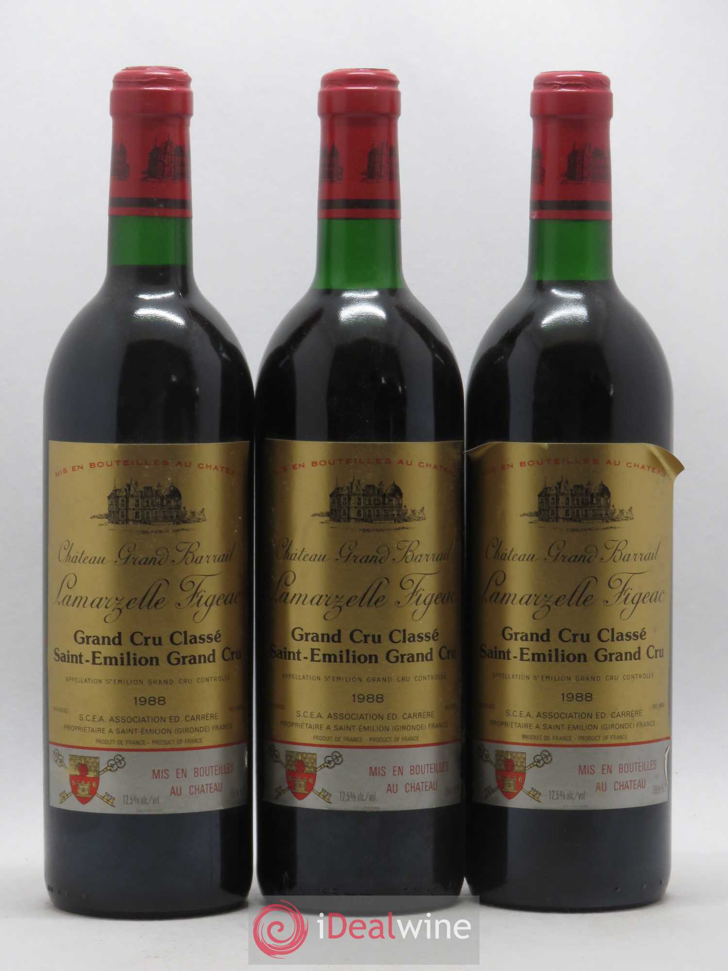 Château Grand Barrail Lamarzelle Figeac Grand Cru Classé 1988 - Lot de 12 bouteilles - 3