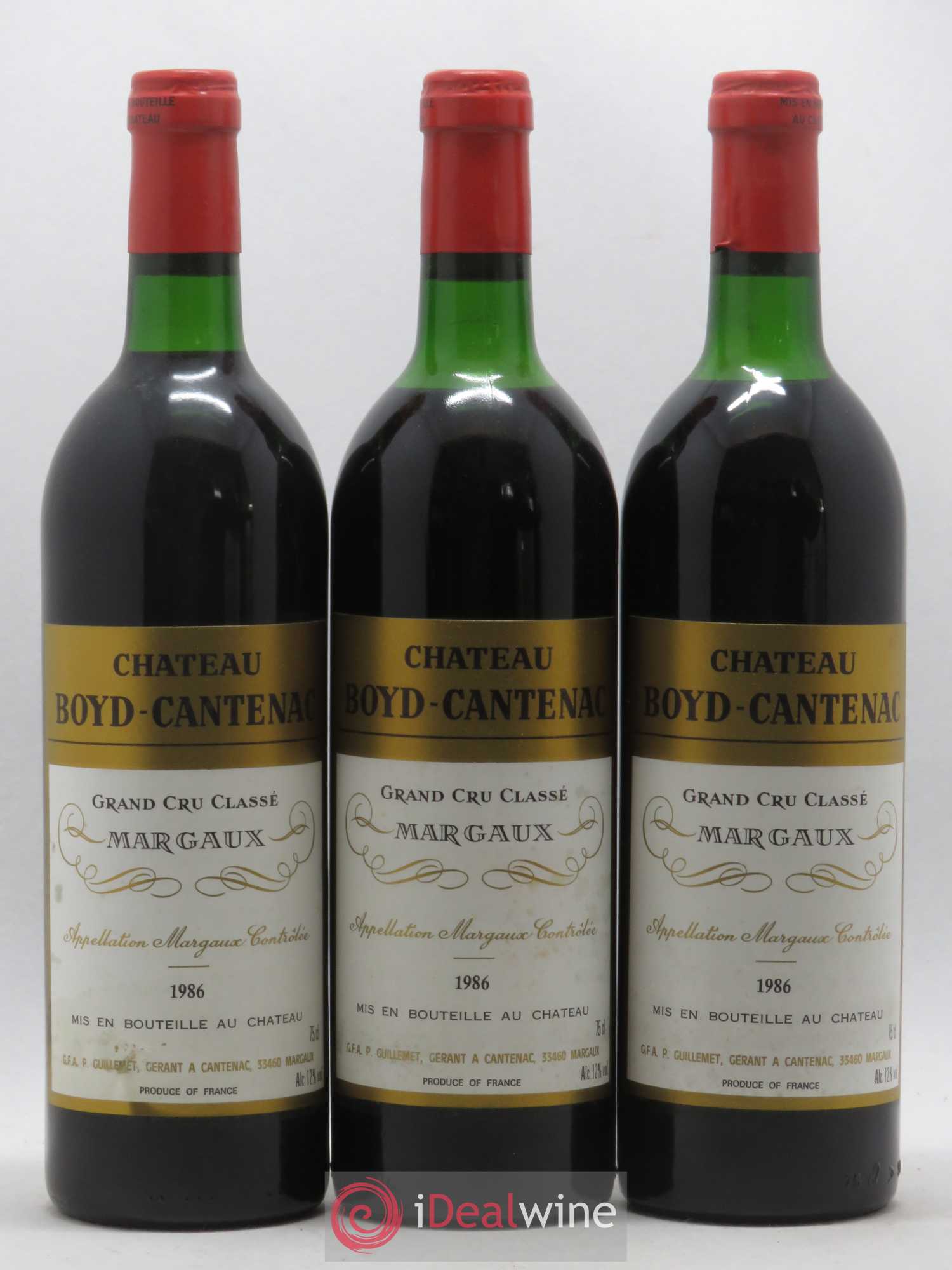 Château Boyd Cantenac 3ème Grand Cru Classé 1986 - Lot de 12 bouteilles - 1