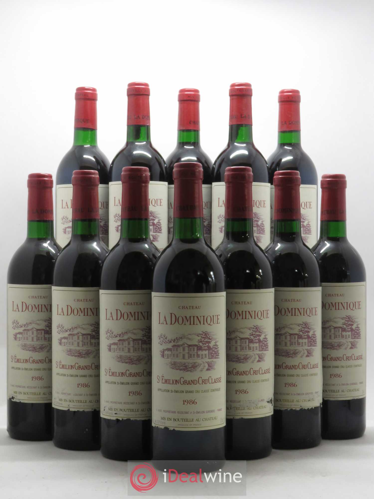 Château la Dominique Grand Cru Classé 1986 - Lot de 12 bouteilles - 0