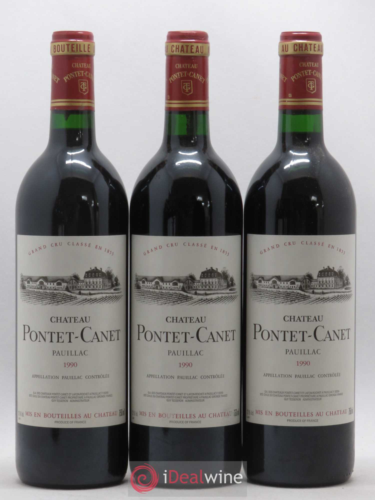 Château Pontet Canet 5ème Grand Cru Classé 1990 - Lot de 12 bouteilles - 2