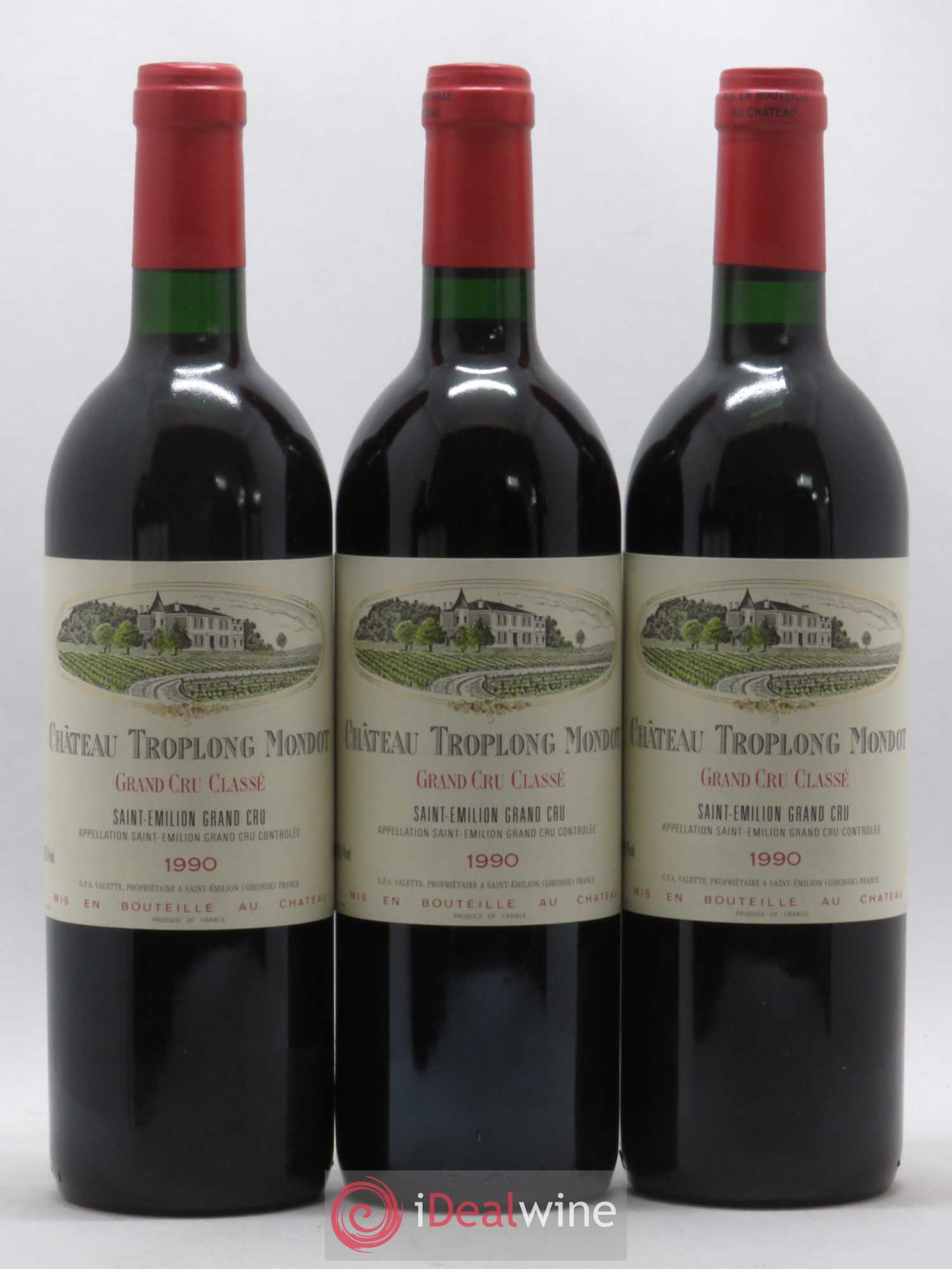 Château Troplong Mondot 1er Grand Cru Classé B 1990 - Lot de 12 bouteilles - 2