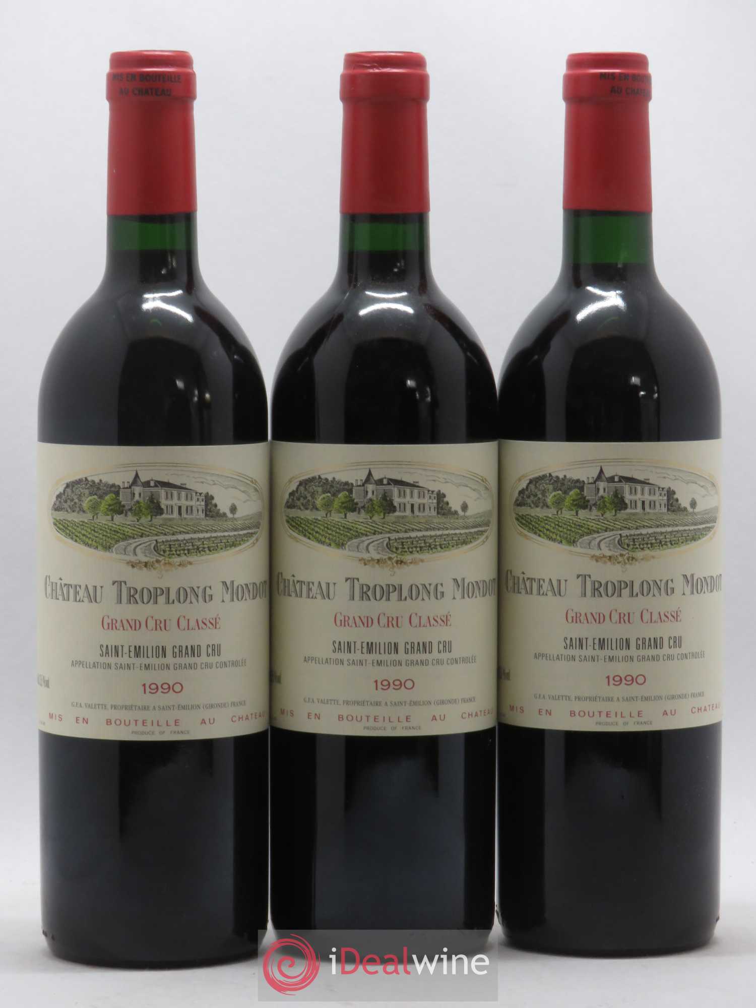 Château Troplong Mondot 1er Grand Cru Classé B 1990 - Lot de 12 bouteilles - 3
