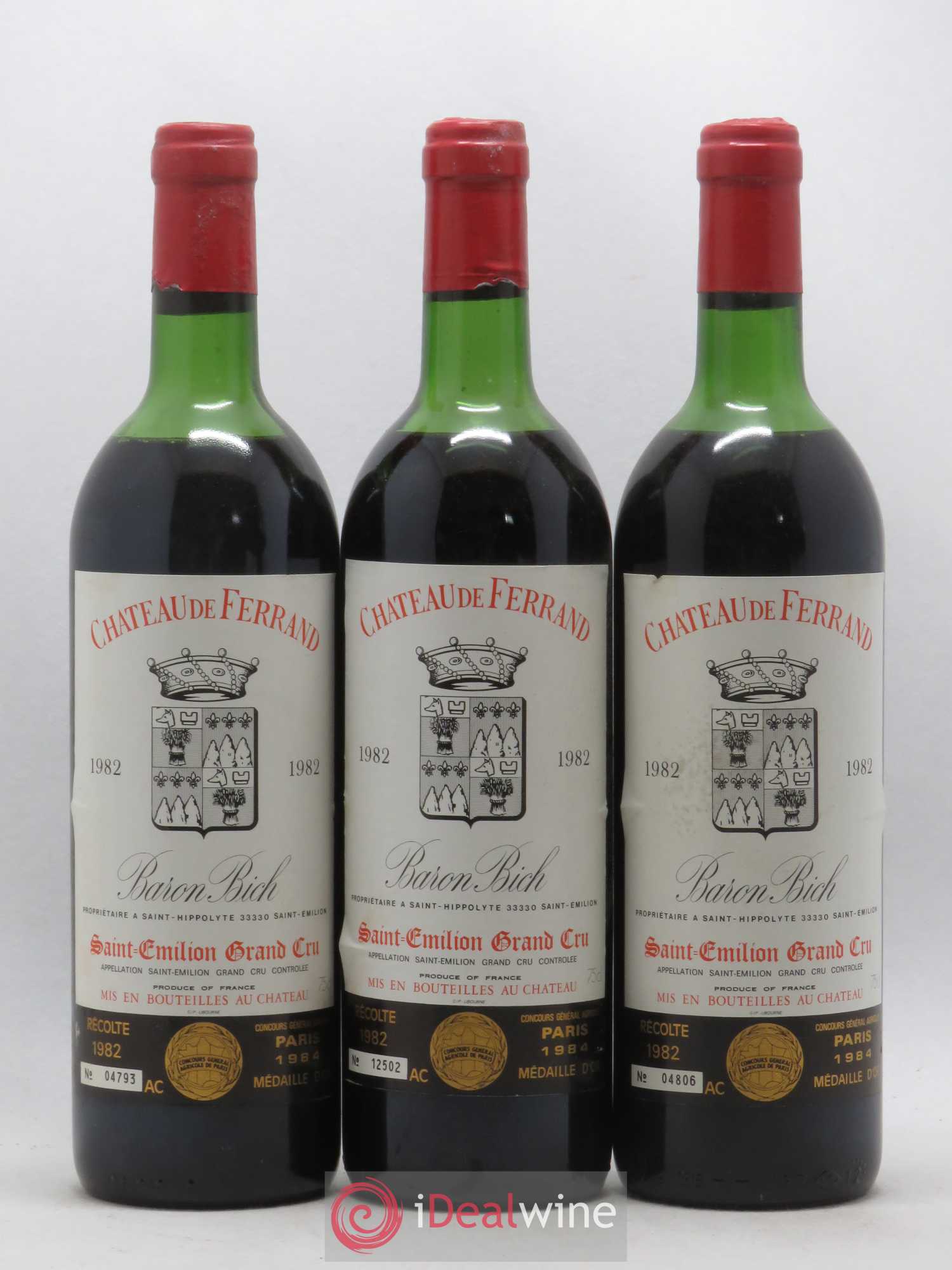 Château de Ferrand Grand Cru Classé 1982 - Lot de 12 bouteilles - 1
