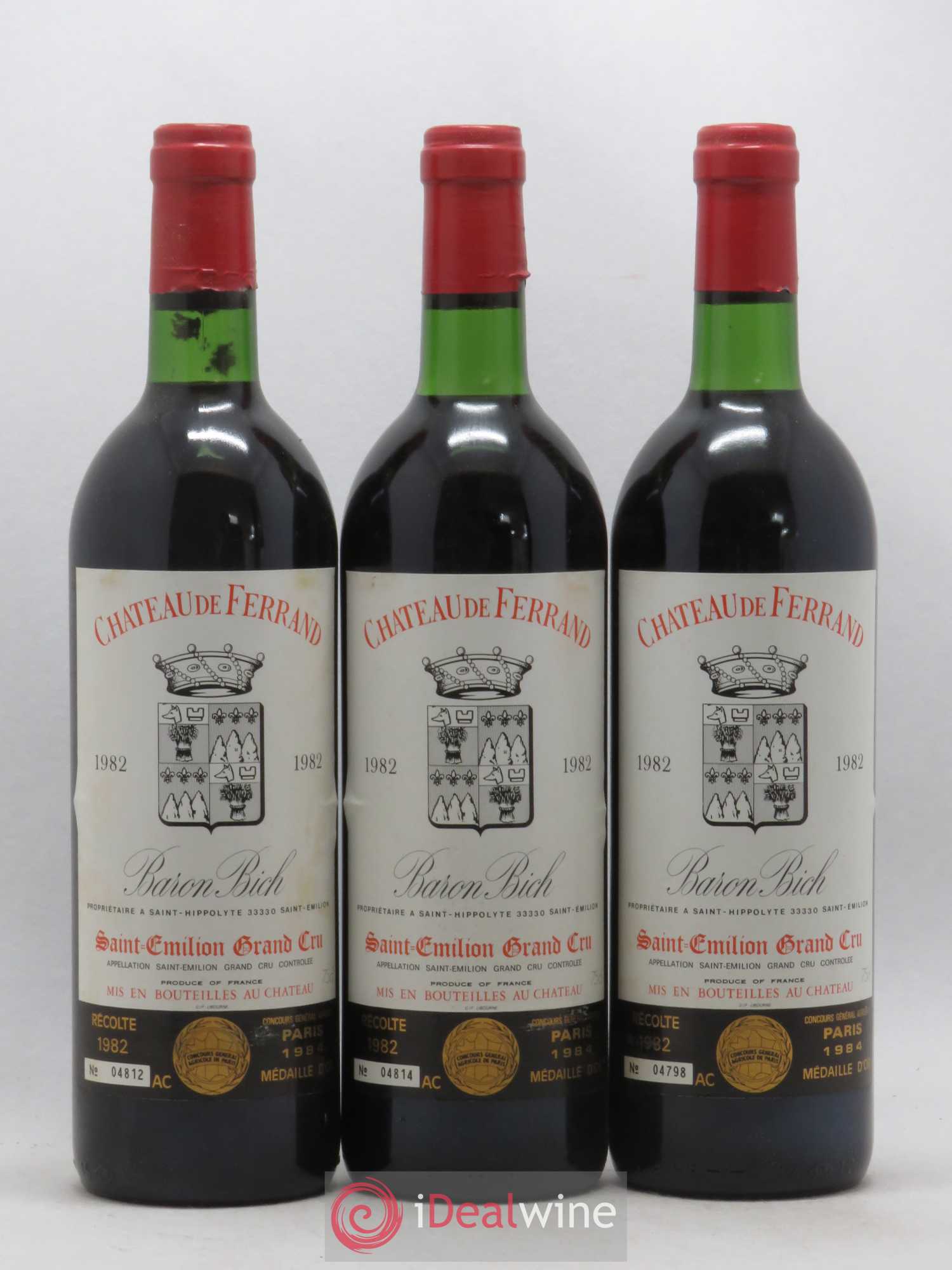 Château de Ferrand Grand Cru Classé 1982 - Lot de 12 bouteilles - 3
