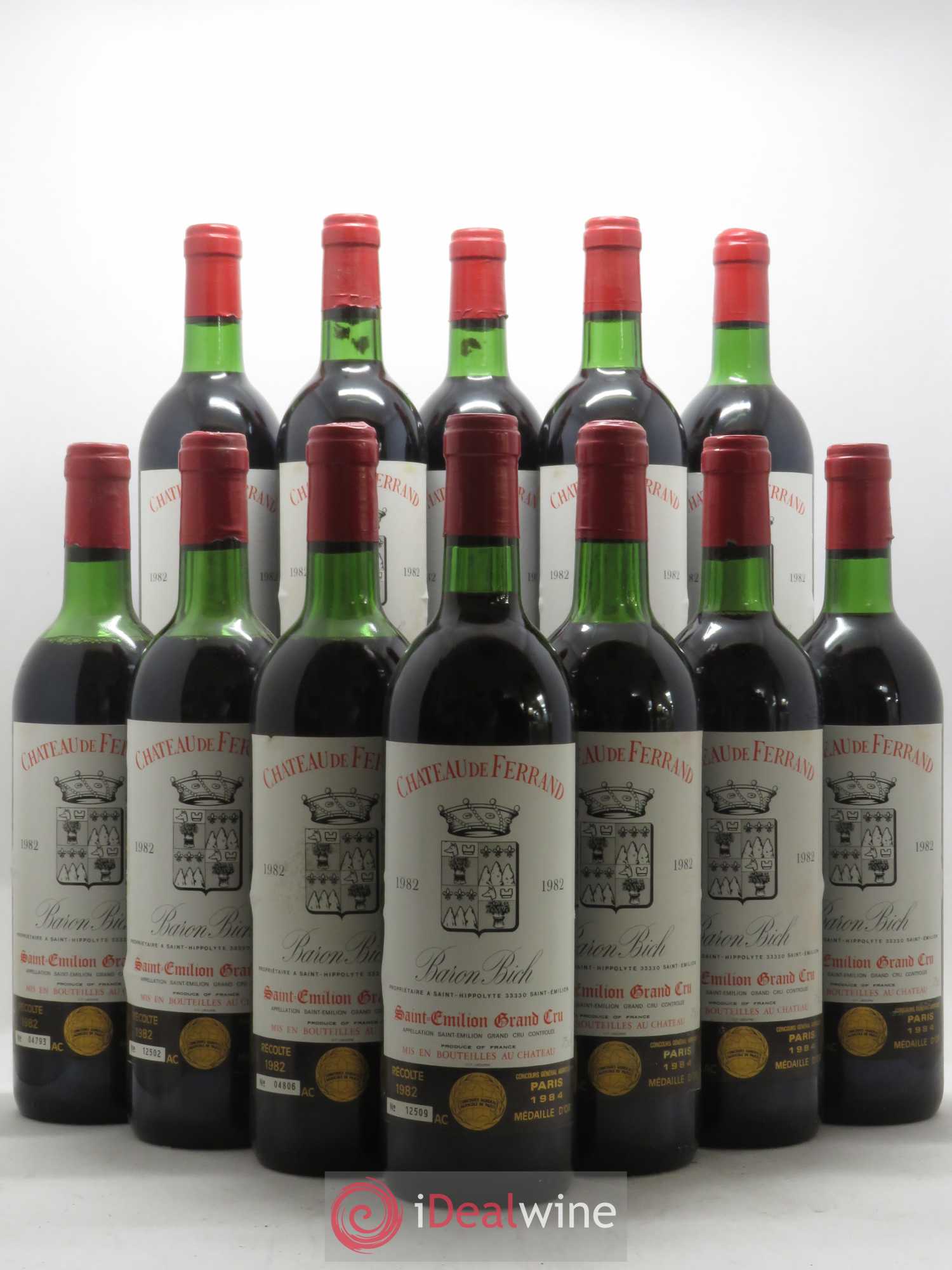 Château de Ferrand Grand Cru Classé 1982 - Lot de 12 bouteilles - 0