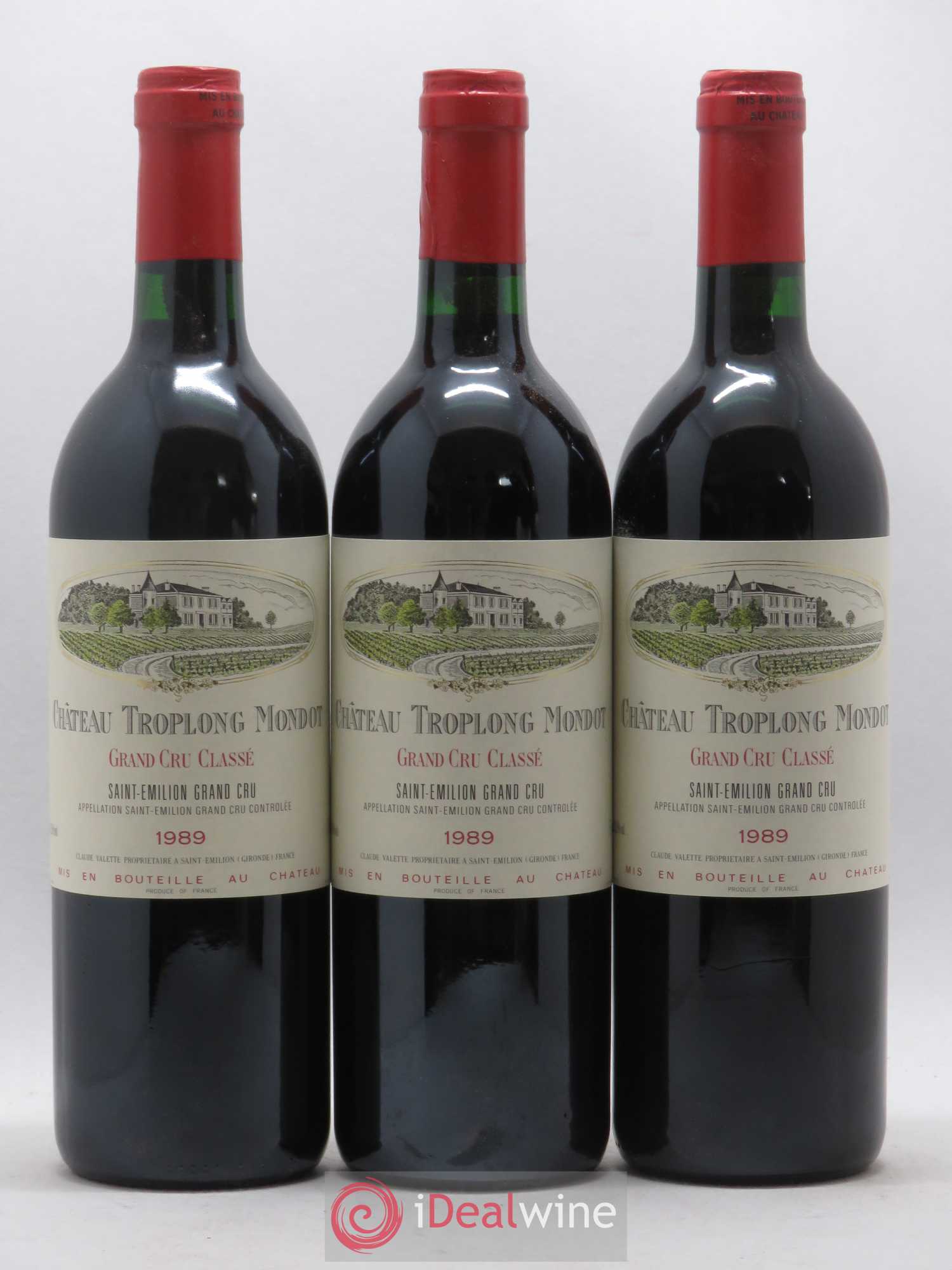Château Troplong Mondot 1er Grand Cru Classé B 1989 - Lot de 12 bouteilles - 1
