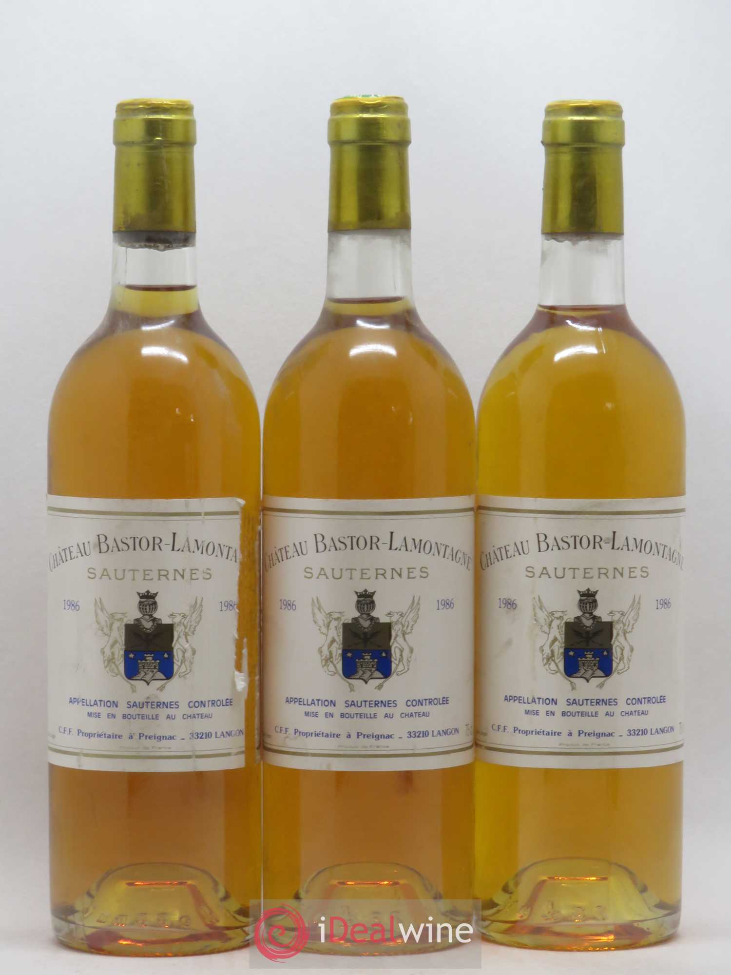 Château Bastor Lamontagne (senza prezzo di riserva) 1986 - Lotto di 3 bottiglie - 0
