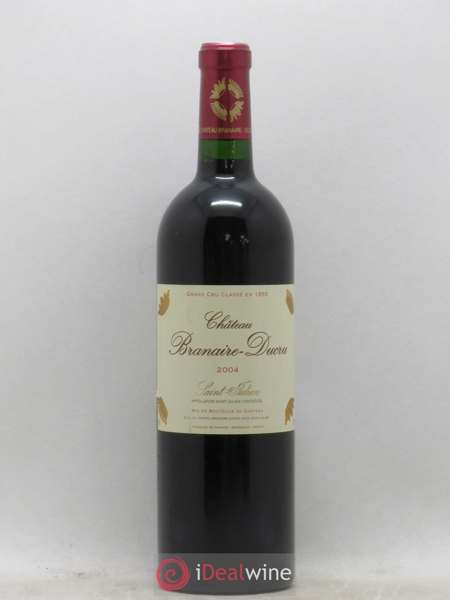 Château Branaire Ducru 4ème Grand Cru Classé 2004 - Lot de 1 bouteille - 0