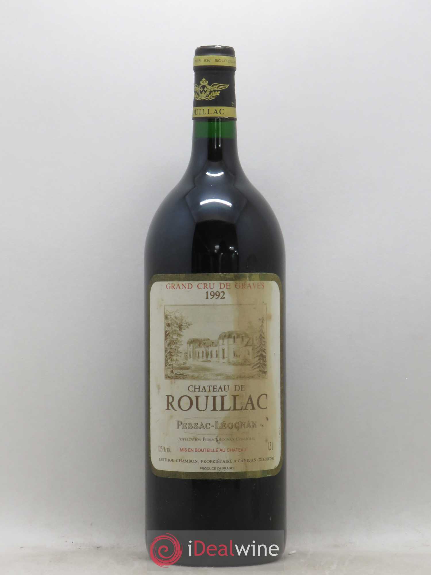Pessac-Léognan Château De Rouillac 1992 - Lot de 1 magnum - 0