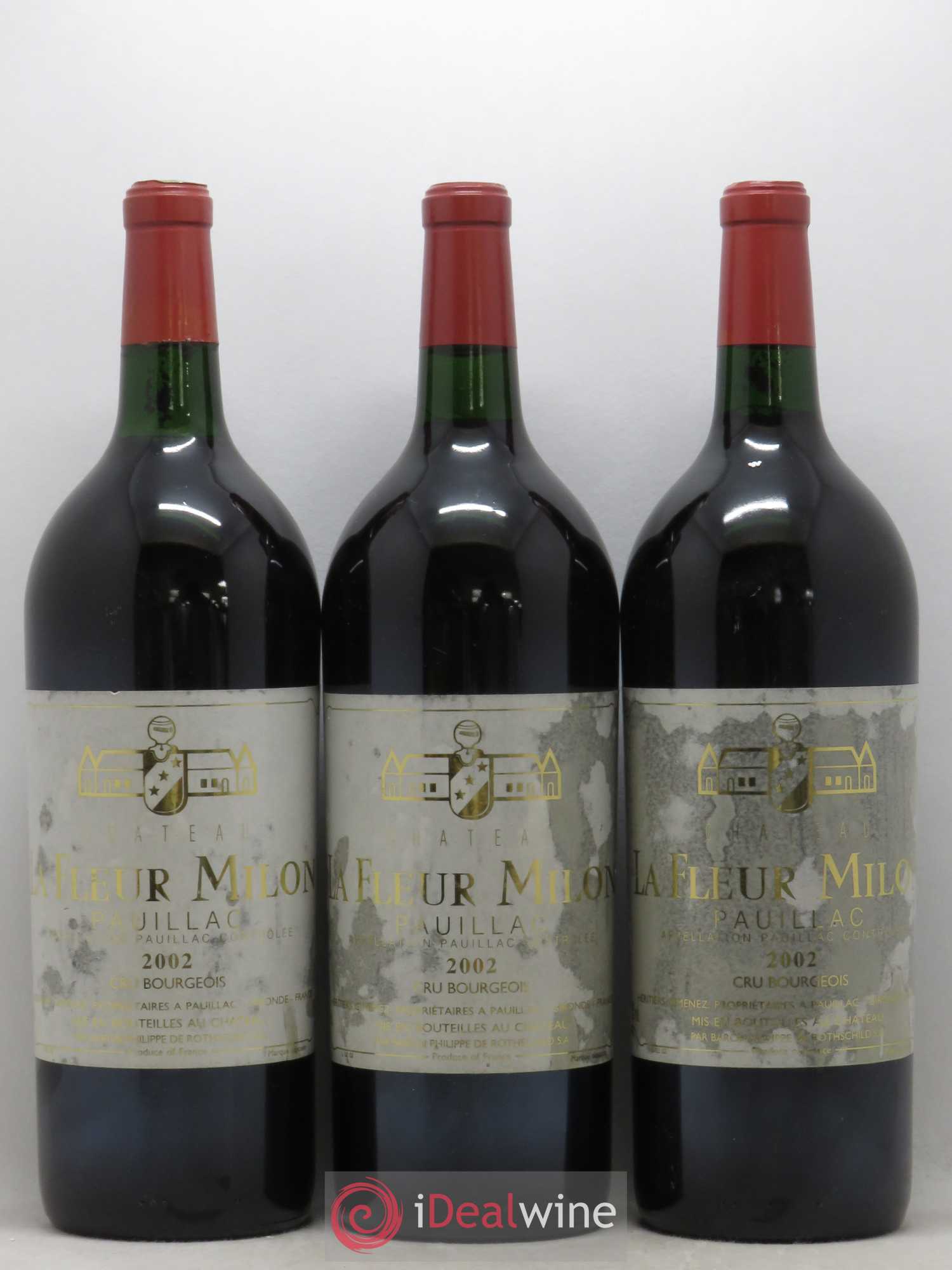 Château la Fleur Milon Cru Bourgeois 2002 - Lot de 3 magnums - 0