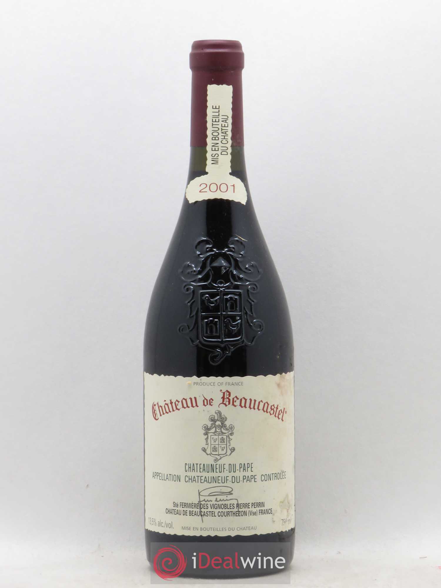 Châteauneuf-du-Pape Château de Beaucastel Famille Perrin 2001 - Lot de 1 bouteille - 0