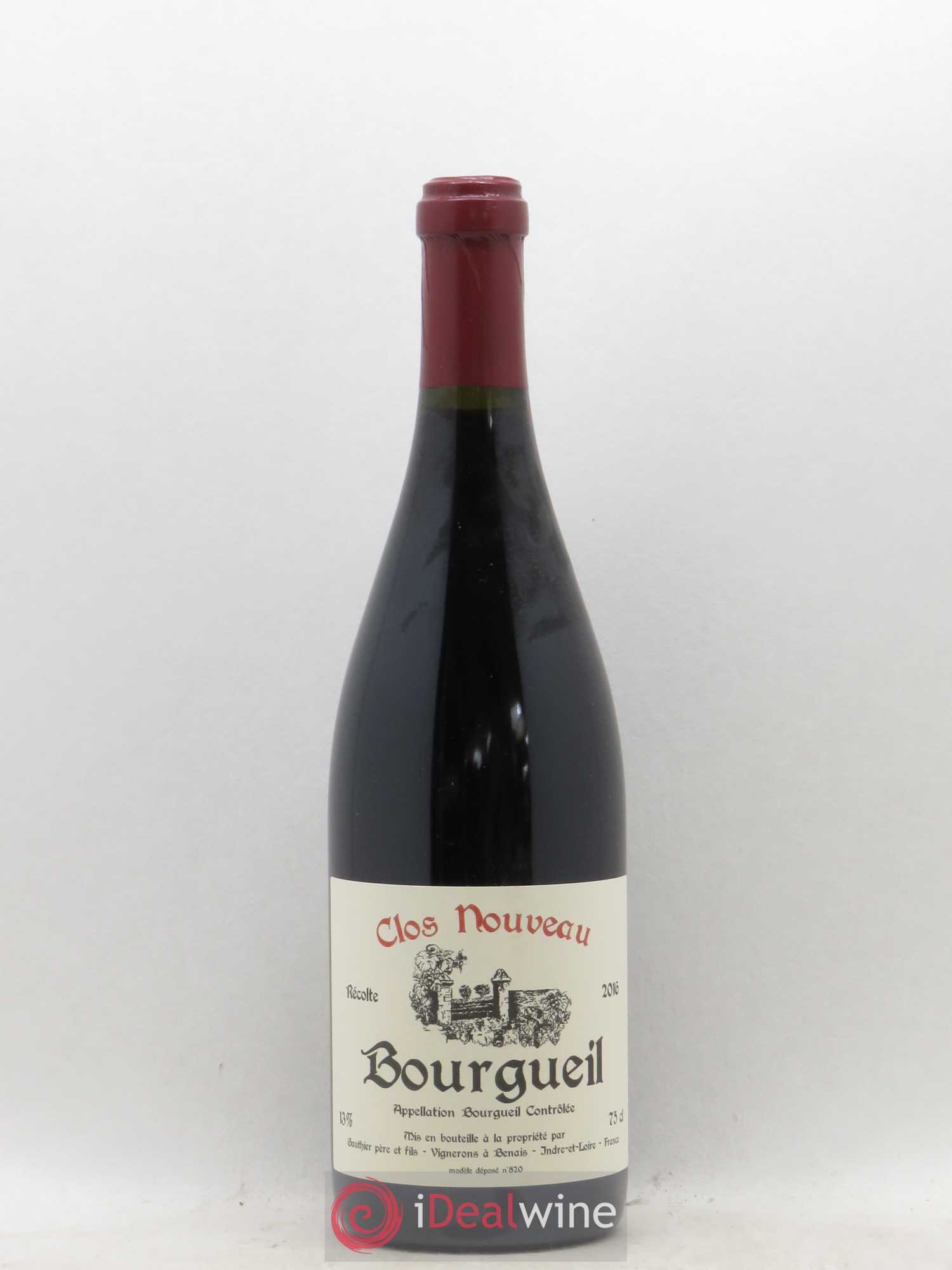 Bourgueil Clos Nouveau Domaine du Bel Air 2016 - Lot de 1 bouteille - 0