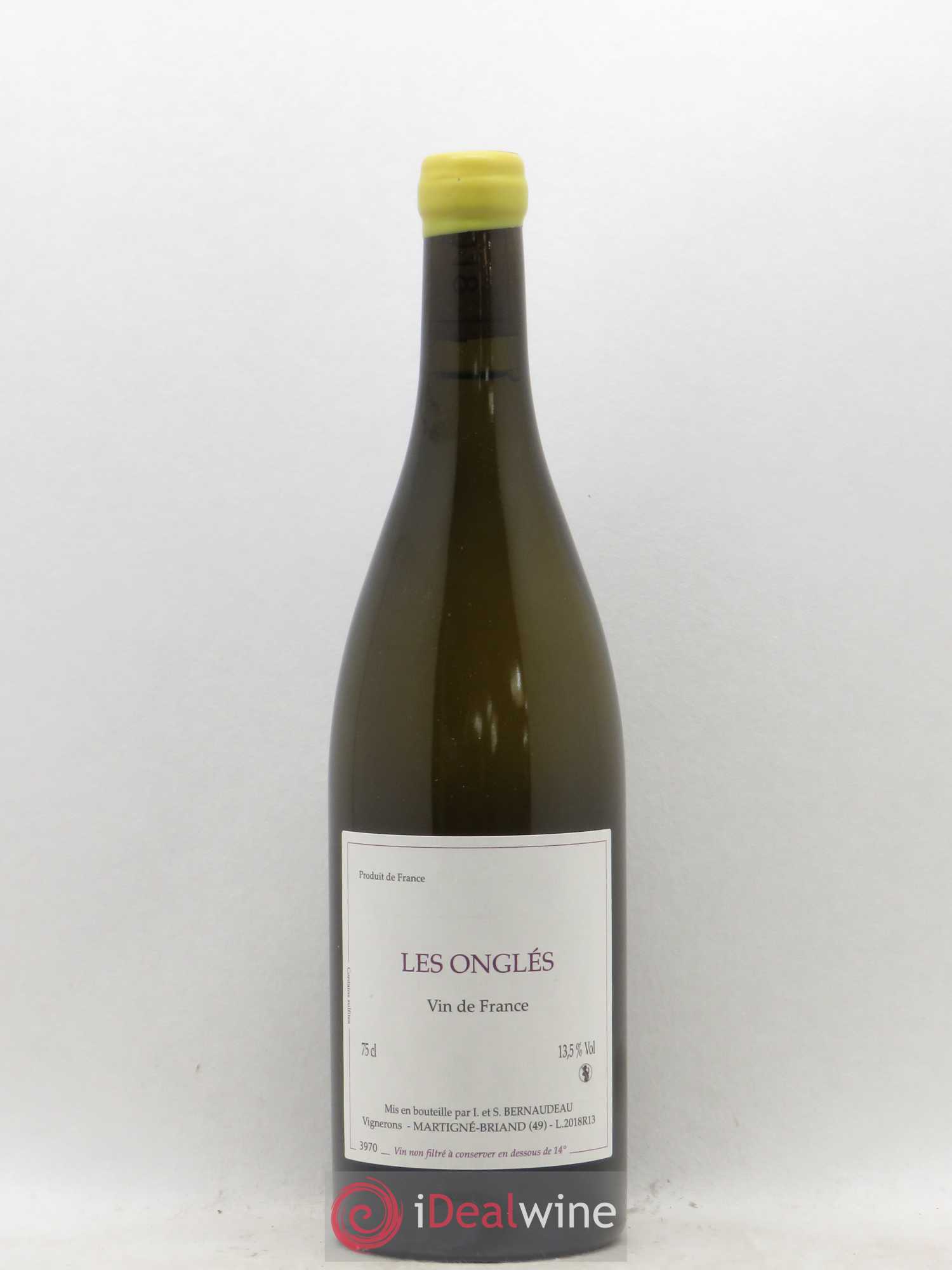 Vin de France Les Onglés Stéphane Bernaudeau 2018 - Lot de 1 bouteille - 0