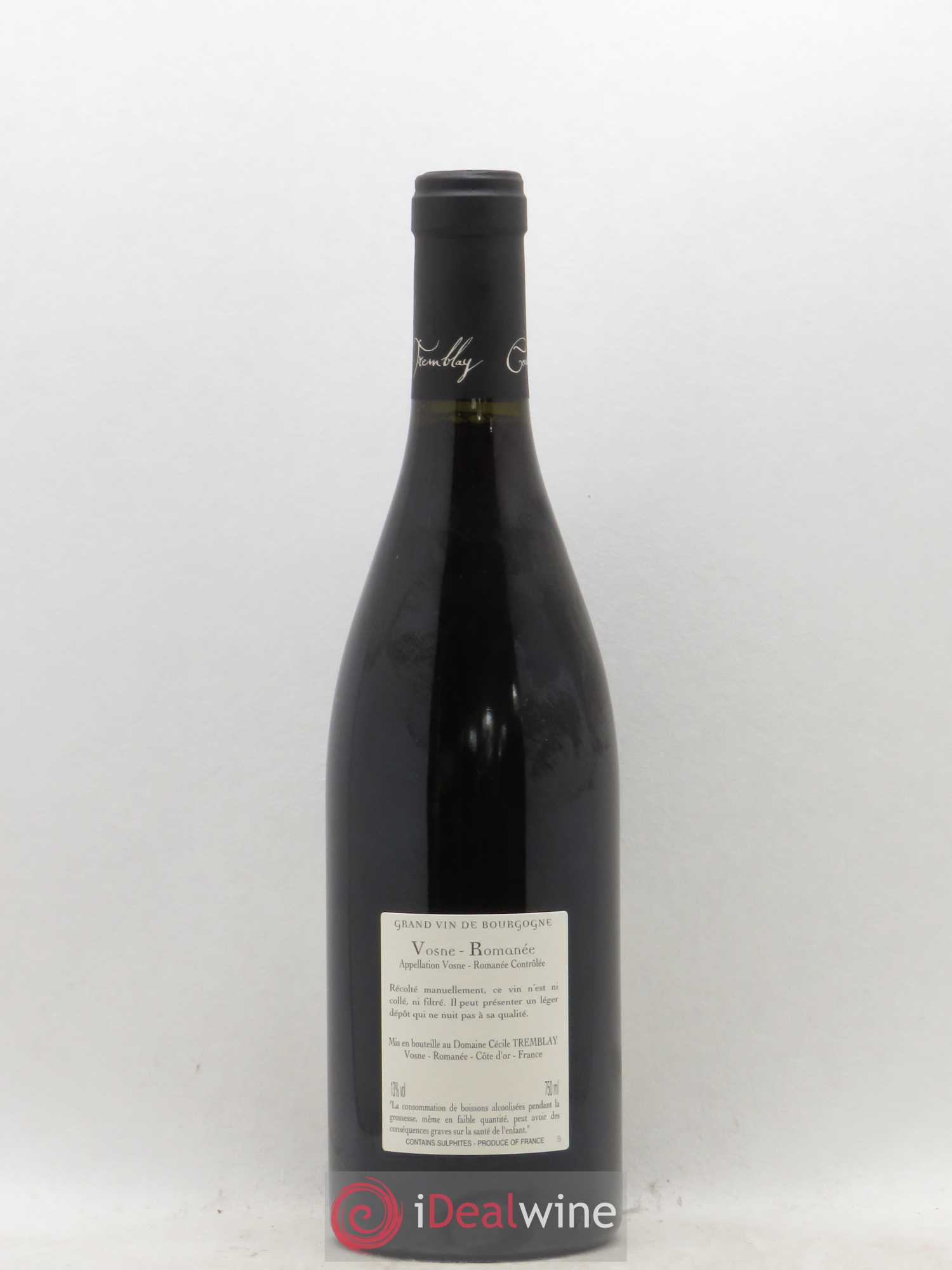Vosne-Romanée Vieilles Vignes Cécile Tremblay 2016 - Lot de 1 bouteille - 1