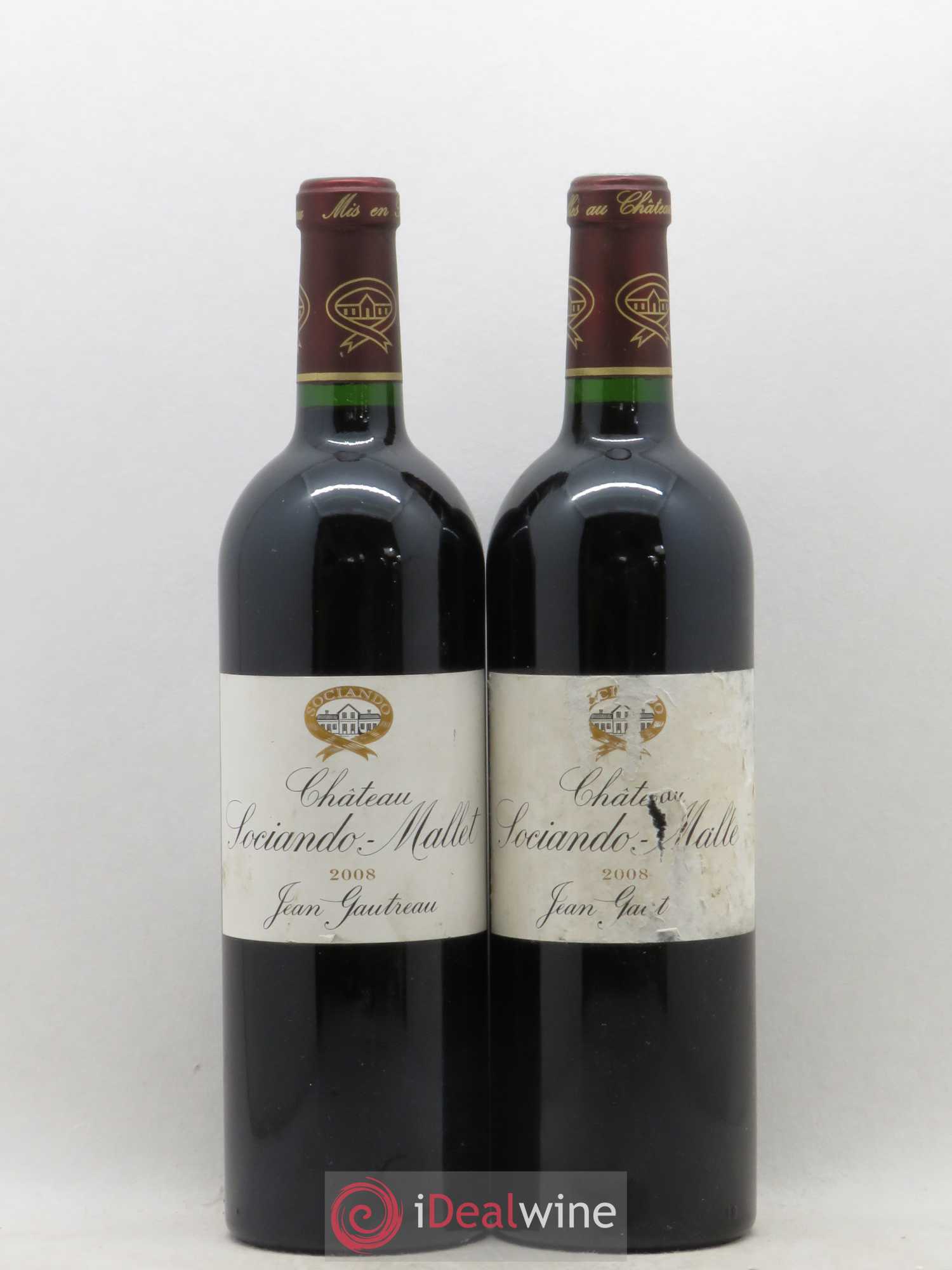 Château Sociando Mallet 2008 - Lot de 2 bouteilles - 0