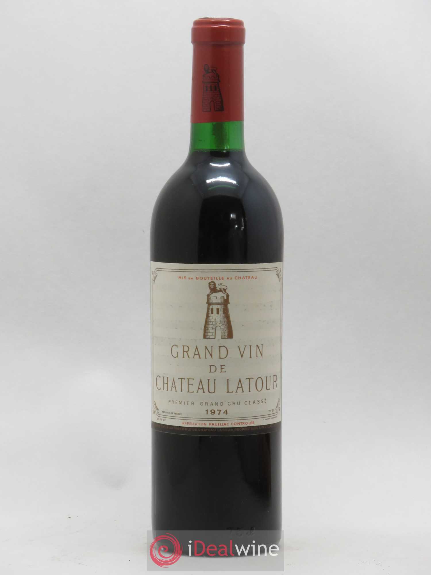 Château Latour 1er Grand Cru Classé 1974 - Lot de 1 bouteille - 0