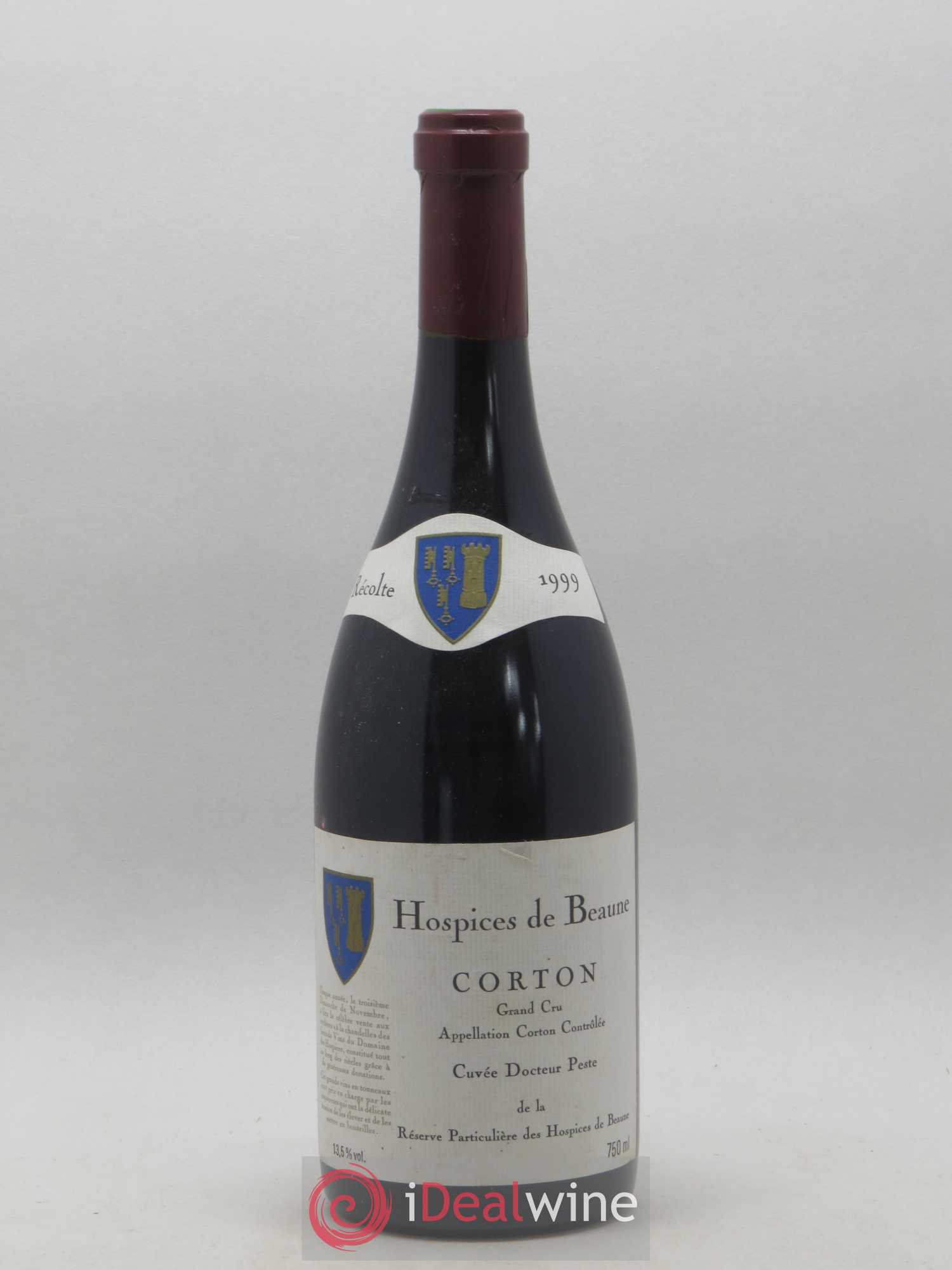 Corton Grand Cru Cuvee Docteur Peste Reserve Particuliere Des Hospices De Beaune 1999 - Posten von 1 Flasche - 0