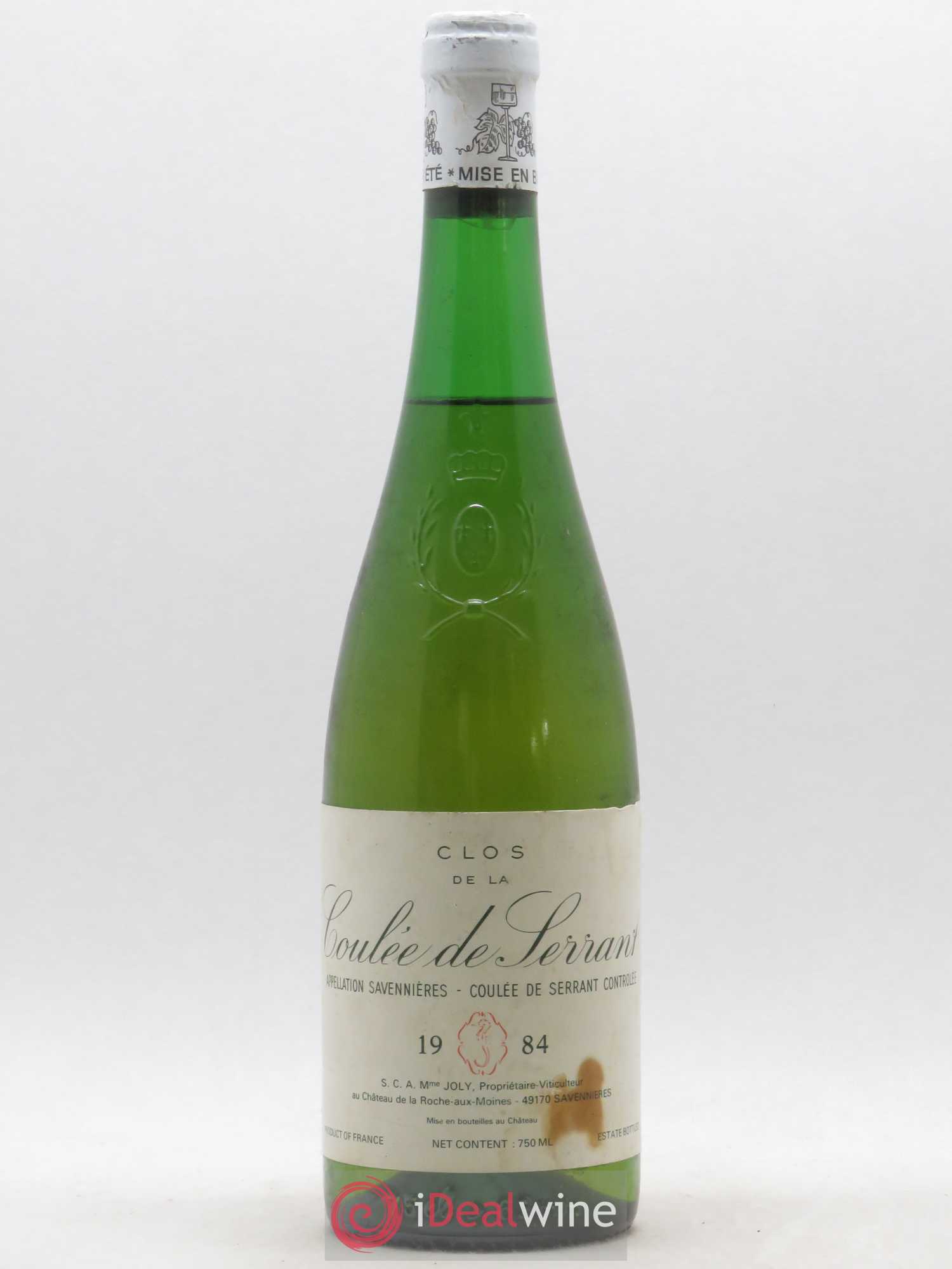 Savennières Clos de la Coulée de Serrant Vignobles de la Coulée de Serrant - Nicolas Joly 1984 - Lot de 1 bouteille - 0