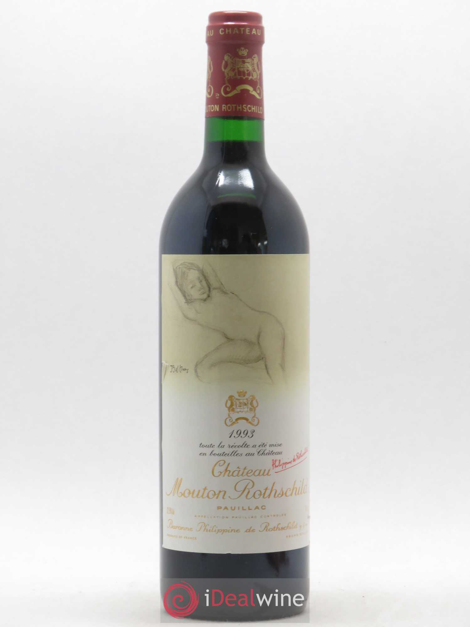 Château Mouton Rothschild 1er Grand Cru Classé 1993 - Lot de 1 bouteille - 0