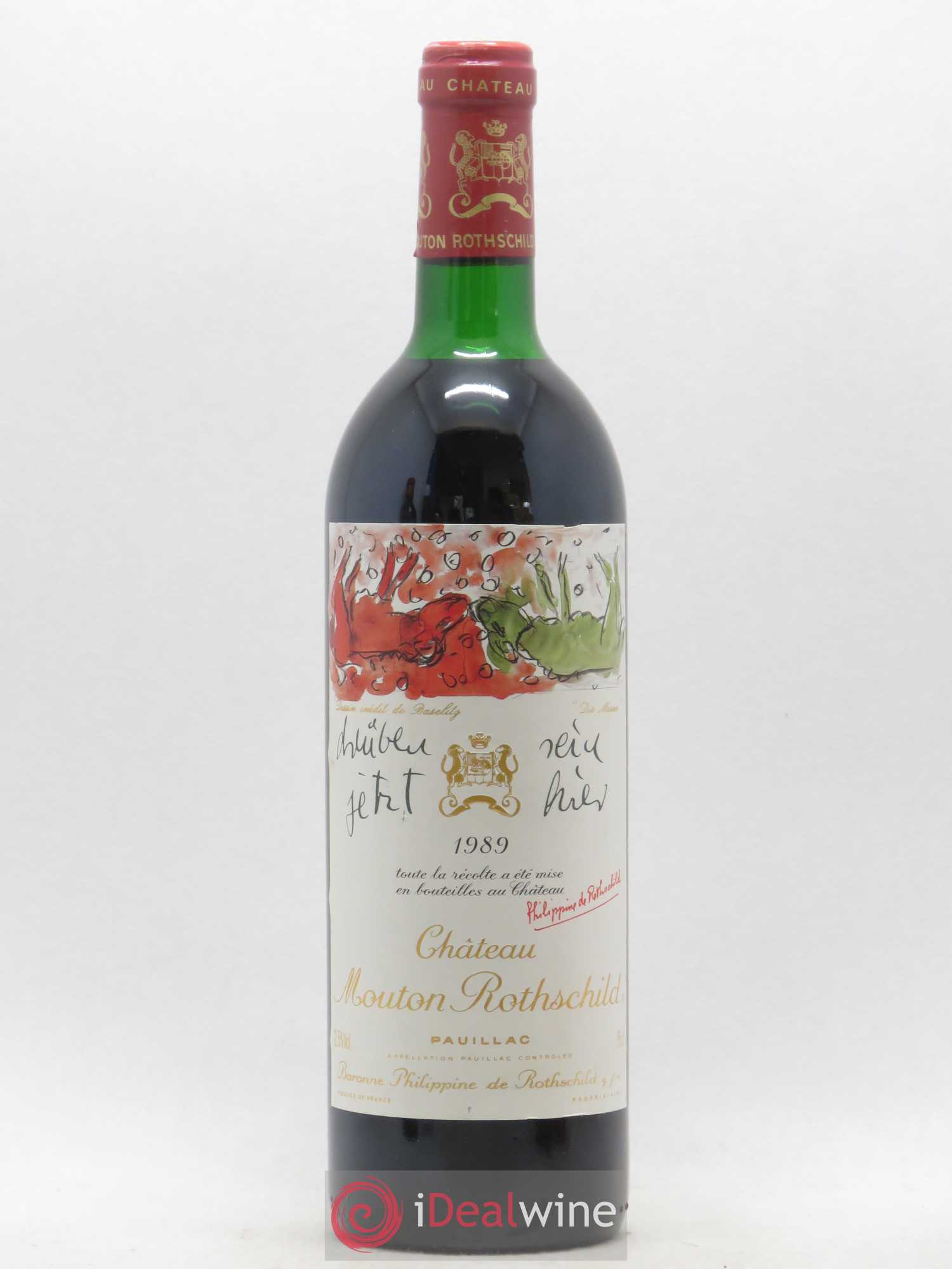 Château Mouton Rothschild 1er Grand Cru Classé 1989 - Lot de 1 bouteille - 0