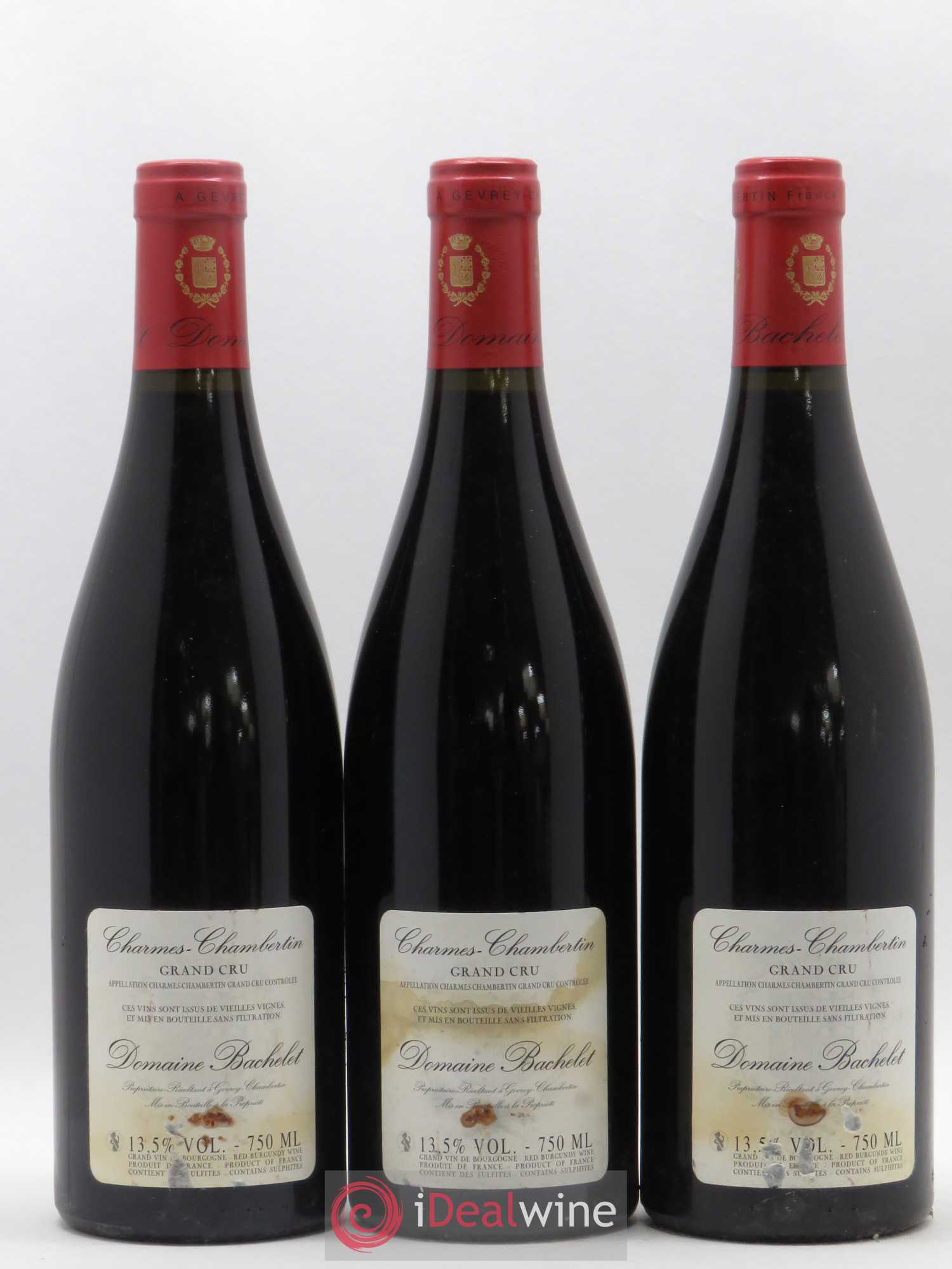 Charmes-Chambertin Grand Cru Vieilles Vignes Denis Bachelet (Domaine) 2010 - Lot de 3 bouteilles - 1