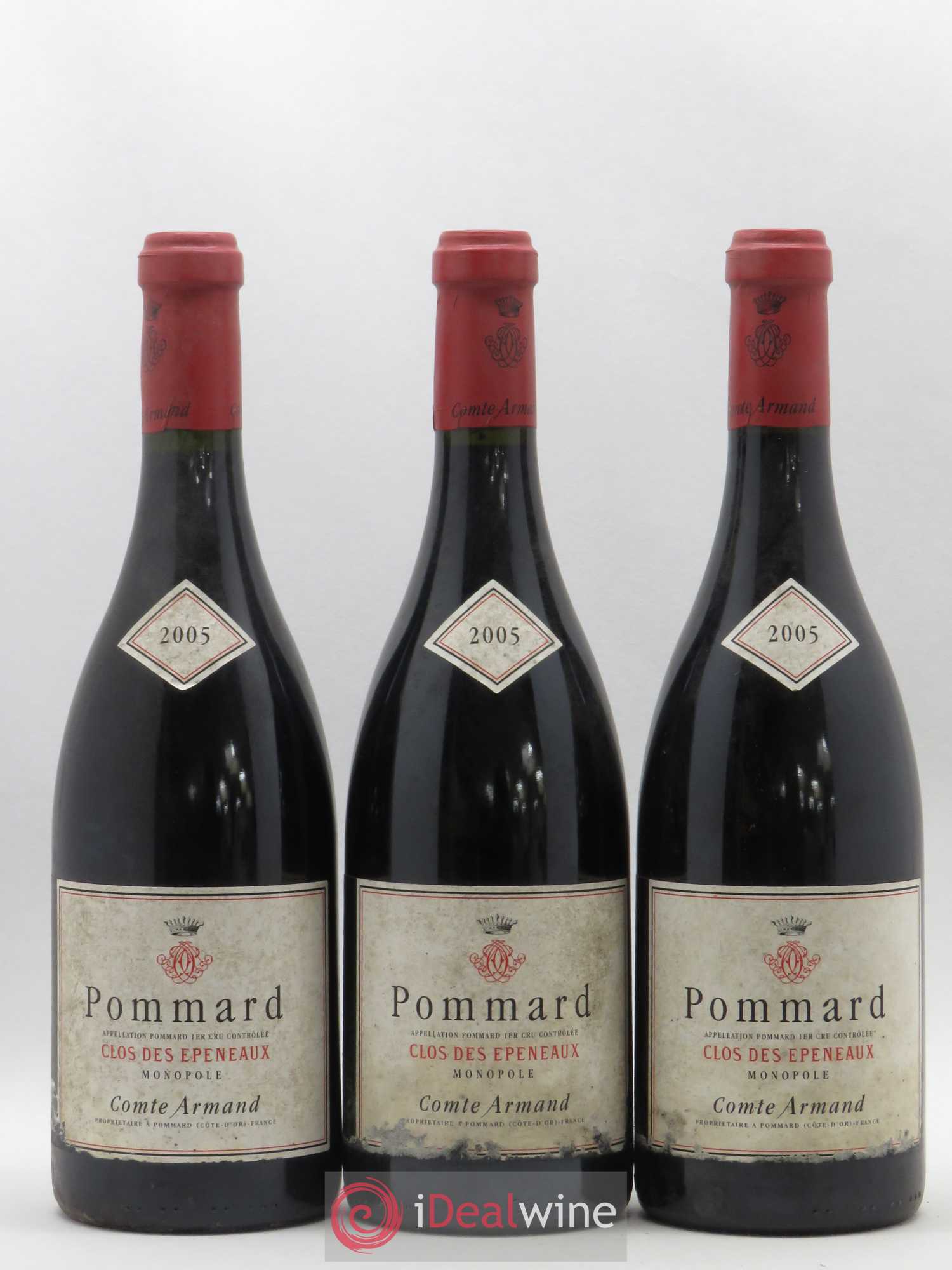 Pommard 1er Cru Clos des Epeneaux Comte Armand 2005 - Lot de 3 bouteilles - 0