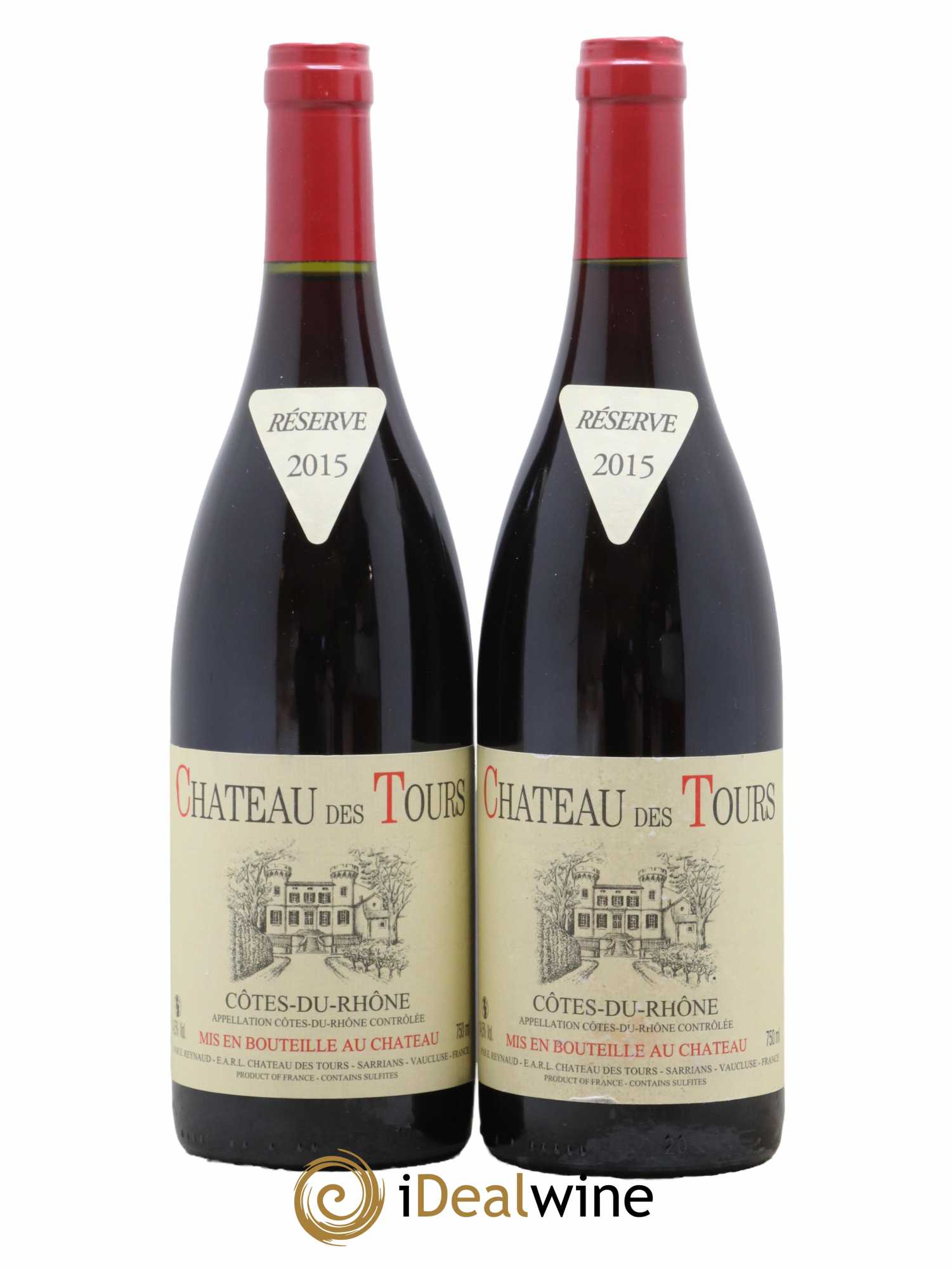Côtes-du-Rhône Château des Tours Emmanuel Reynaud 2015 - Lot de 2 bouteilles - 0