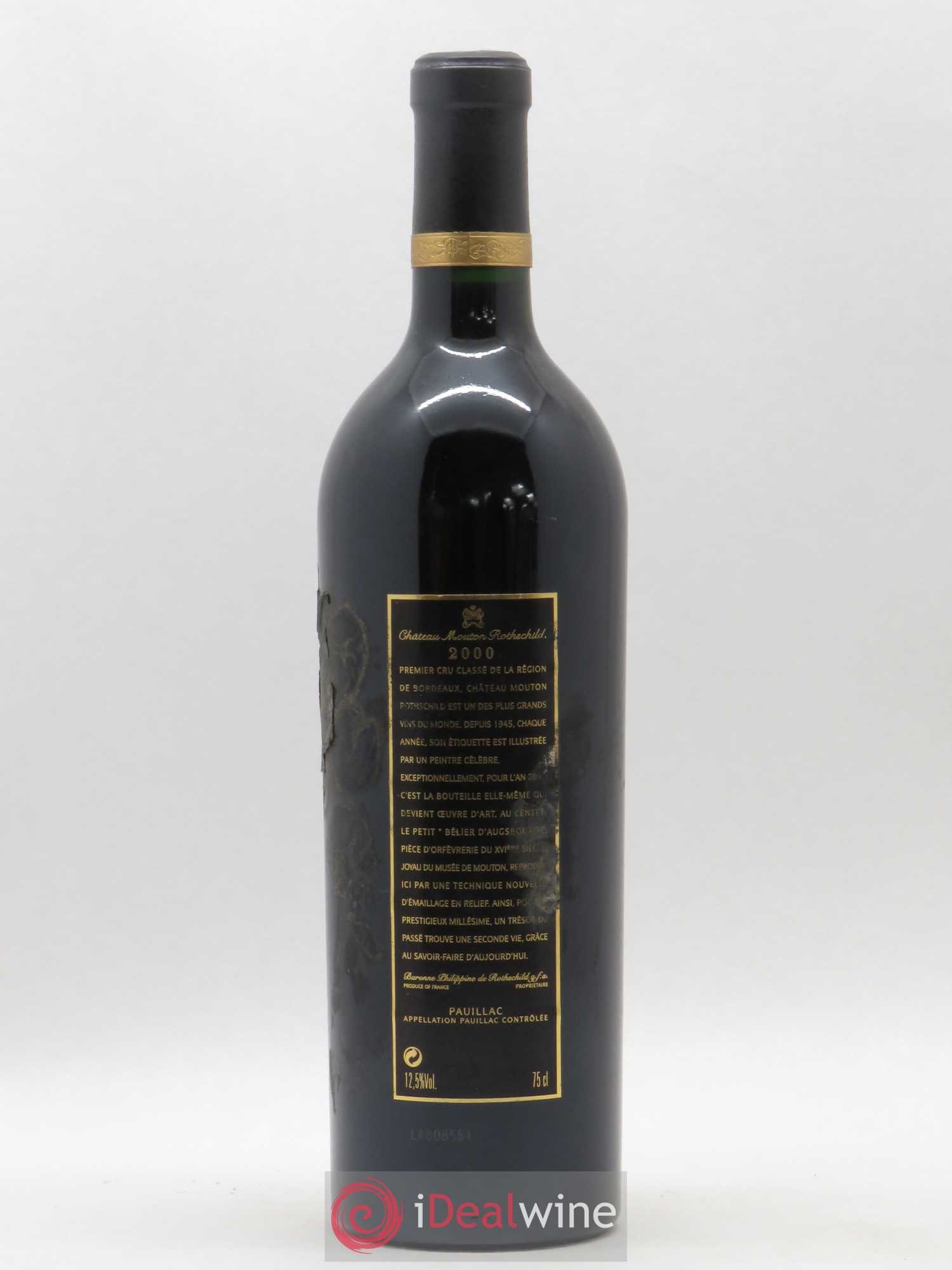 Château Mouton Rothschild 1er Grand Cru Classé 2000 - Lot de 1 bouteille - 1