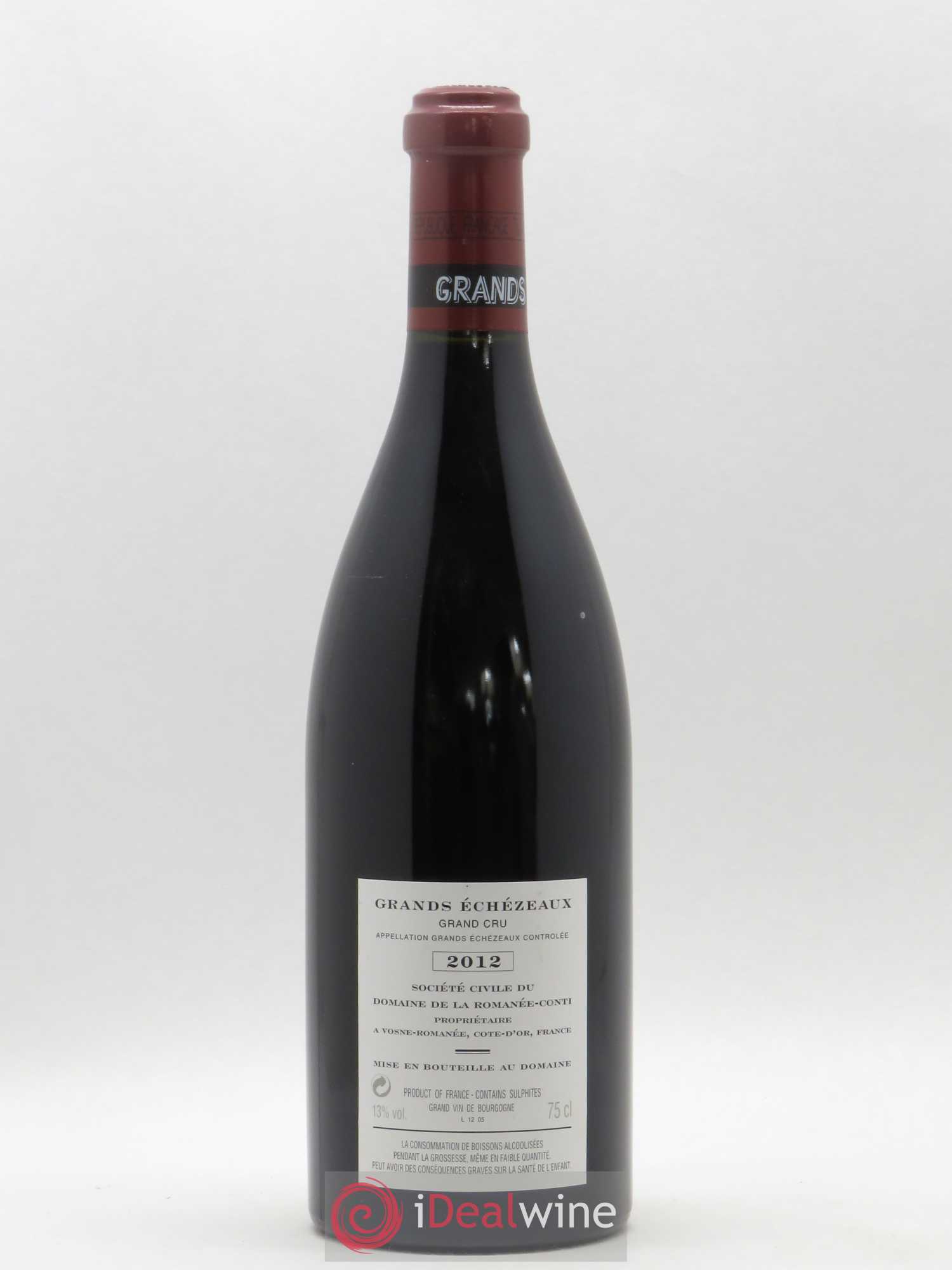 Grands-Echezeaux Grand Cru Domaine de la Romanée-Conti 2012 - Lot de 1 bouteille - 1