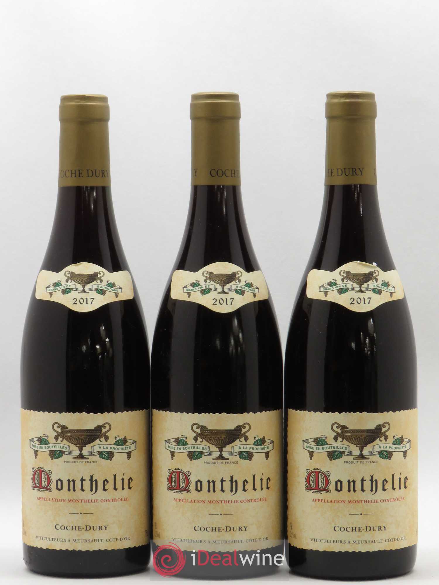 Monthélie Coche Dury (Domaine) 2017 - Lot de 3 bouteilles - 0