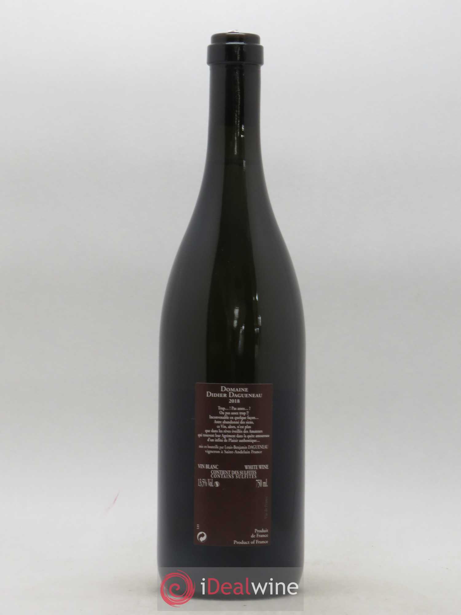 Vin de France (anciennement Pouilly-Fumé) Pur Sang Dagueneau (Domaine Didier - Louis-Benjamin) 2018 - Lot de 1 bouteille - 1