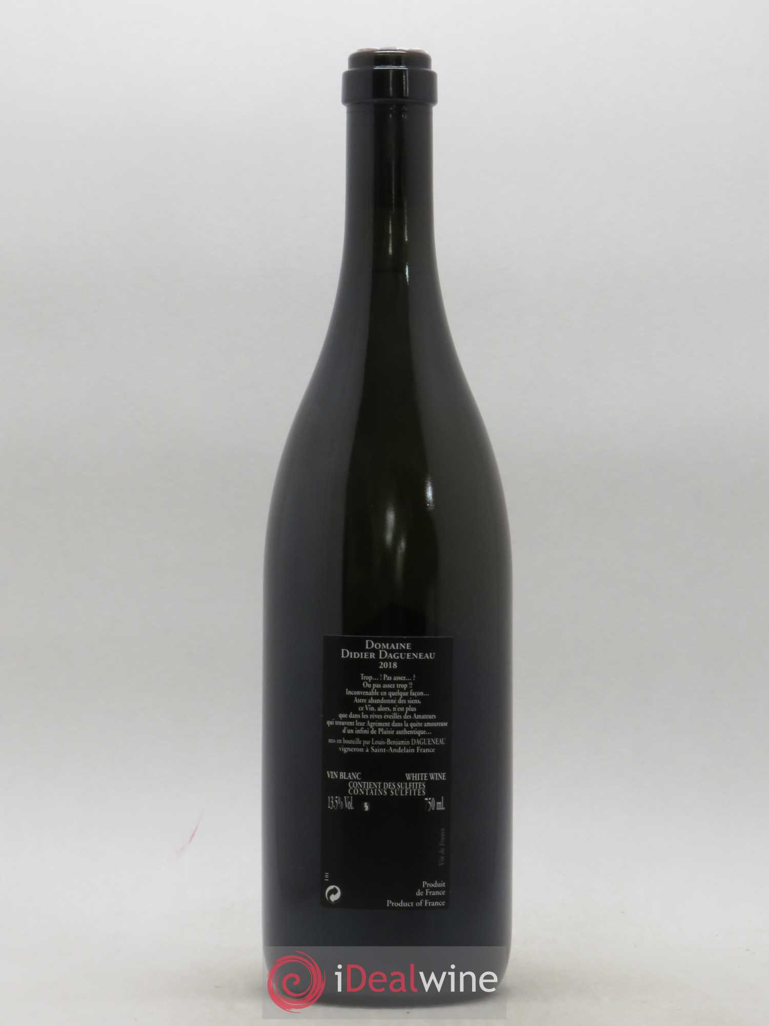 Vin de France (anciennement Pouilly-Fumé) Silex Dagueneau (Domaine Didier - Louis-Benjamin) 2018 - Lot de 1 bouteille - 1