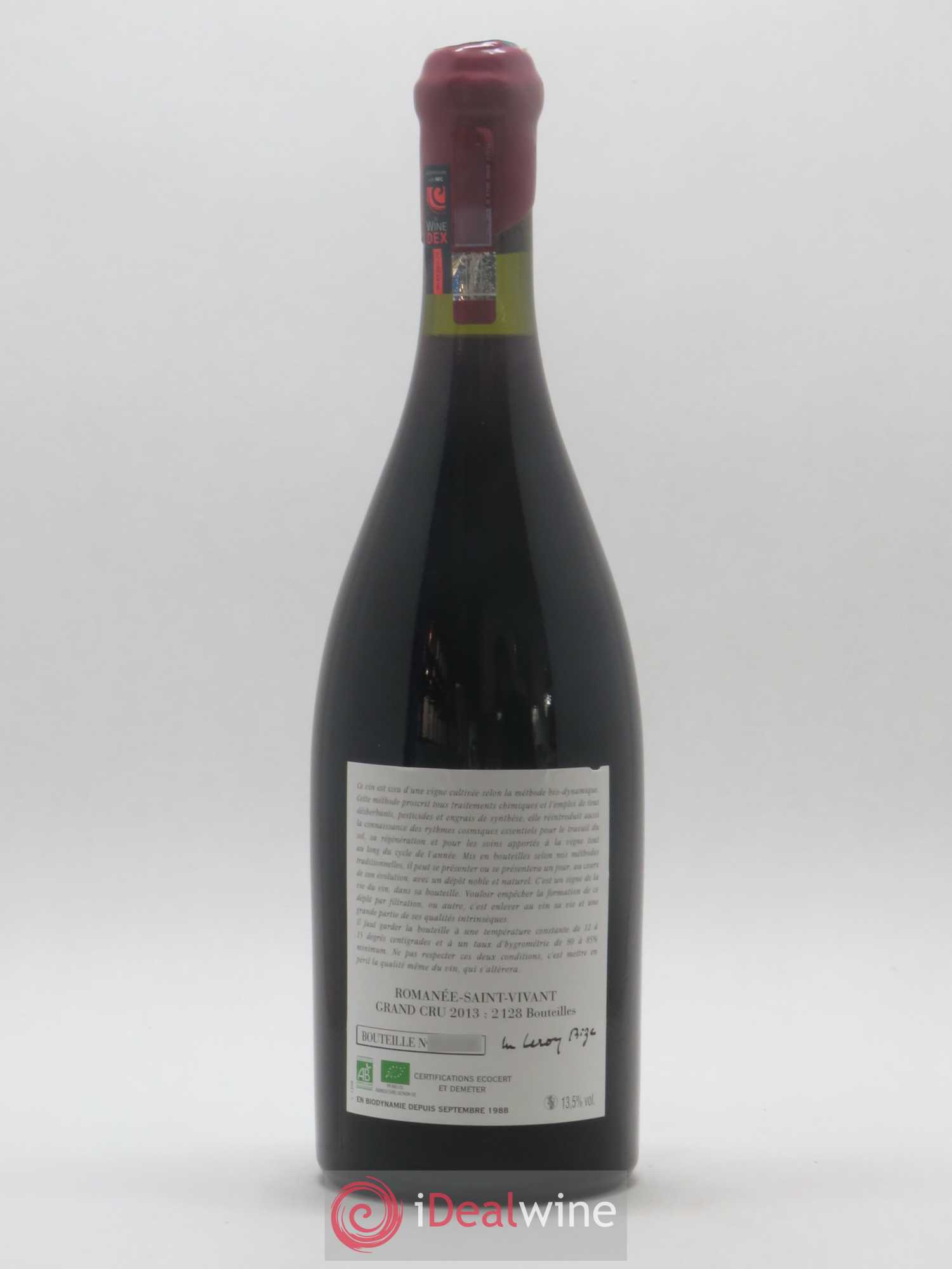 Romanée-Saint-Vivant Grand Cru Leroy (Domaine) 2013 - Lot de 1 bouteille - 1