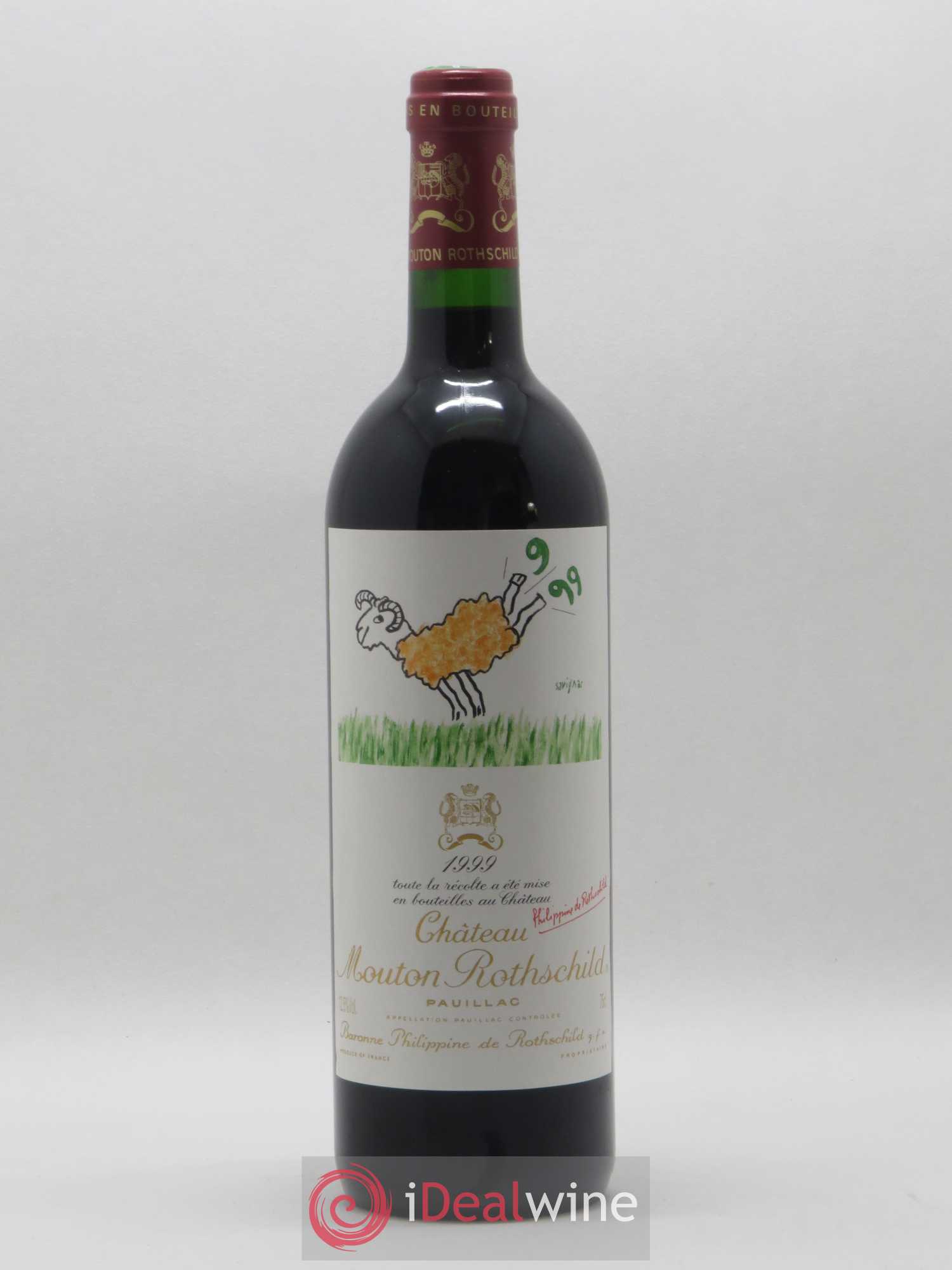 Château Mouton Rothschild 1er Grand Cru Classé 1999 - Lot de 1 bouteille - 0