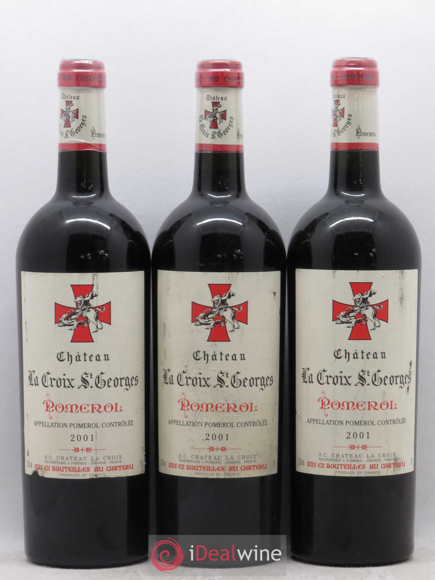 Château la Croix Saint-Georges (sans prix de réserve) 2001 - Lot de 3 bouteilles - 0