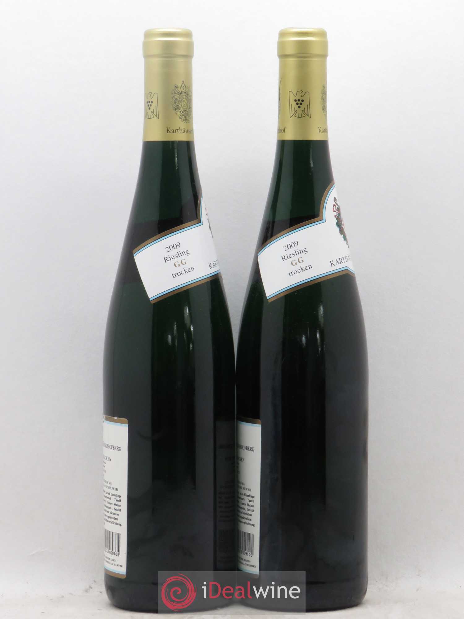 Allemagne Mosel-Saar Riesling Trocken Eitelsbacher Karthauserhofberg (sans prix de réserve) 2009 - Posten von 2 Flaschen - 1