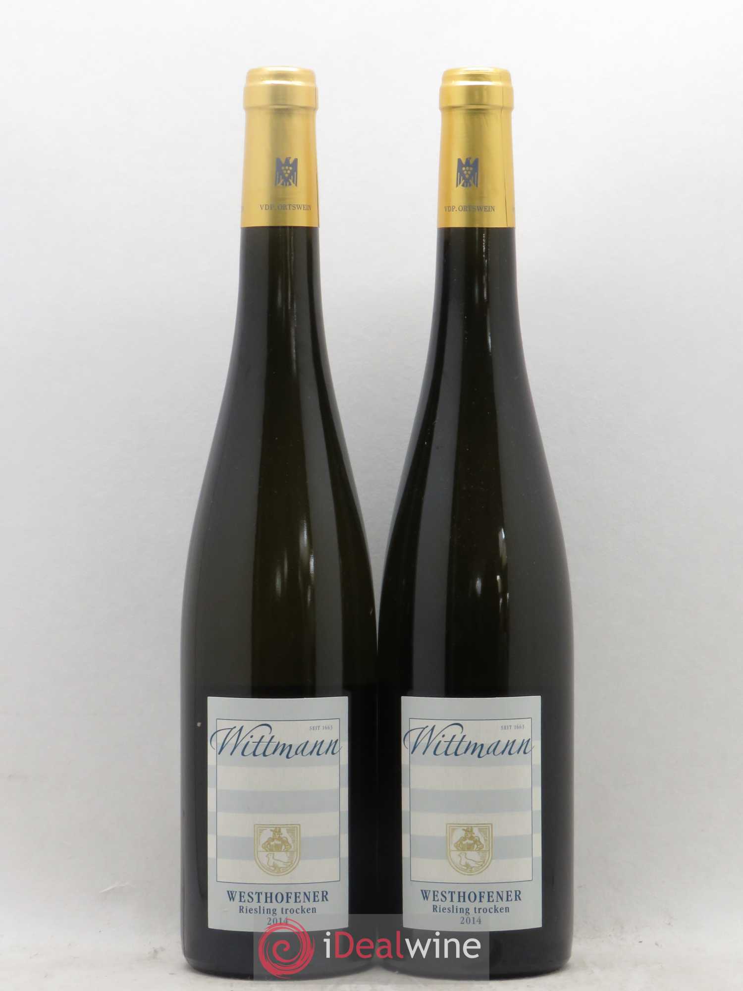 Allemagne Rheinhessen Witmann Westhofener Riesling Trocken (sans prix de réserve) 2014 - Posten von 2 Flaschen - 0