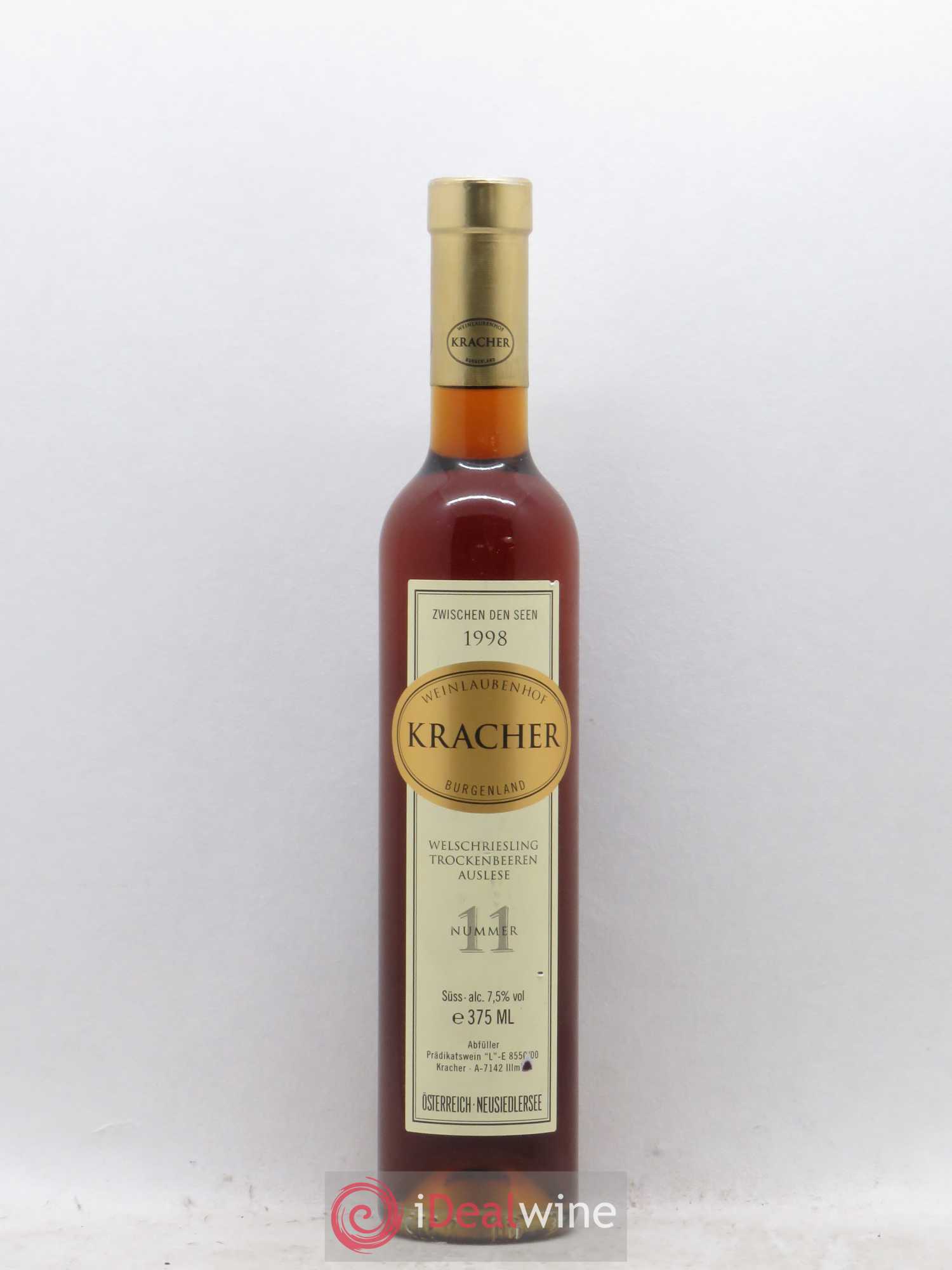 Autriche Kracher Neusieldersee Riesling Trockenbeerenauslese Welsch Nummer 11 (sans prix de réserve) 1998 - Posten von 1 Demi-Flasche - 0