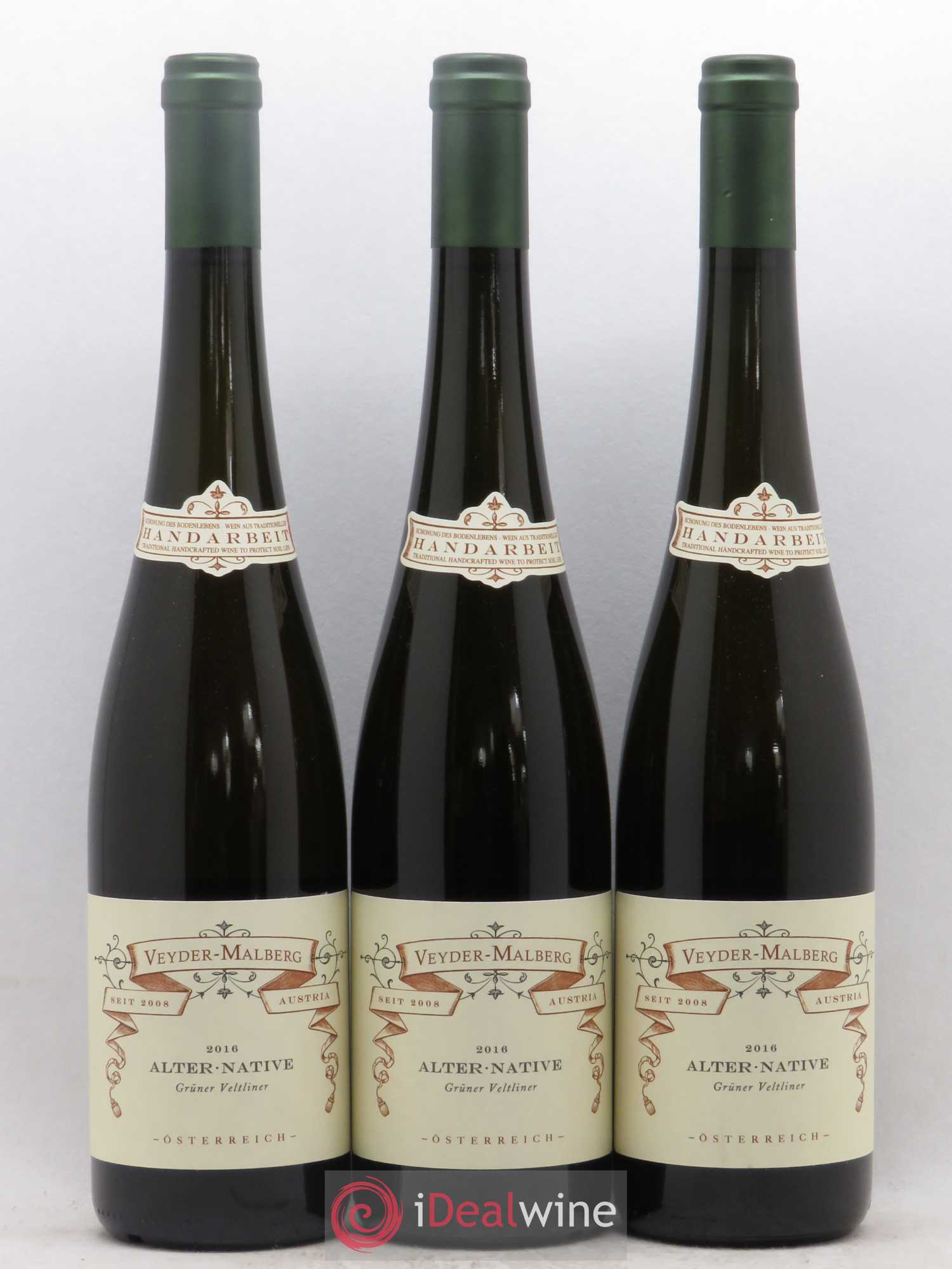 Autriche Veyder Malberg Alter-Native Gruner Veltliner 2016 - Posten von 3 Flaschen - 0