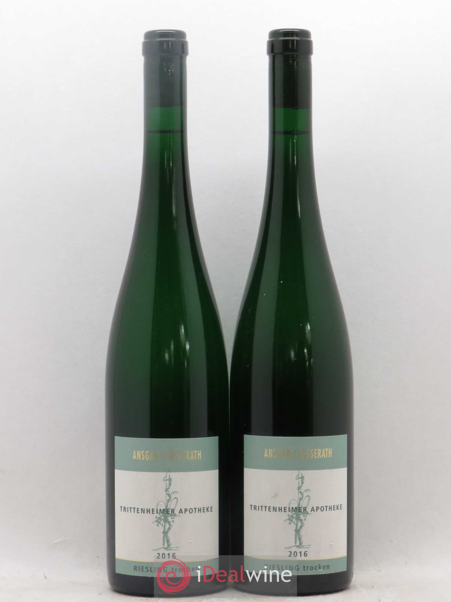 Allemagne Mosel-Saar Ansgar Clusserath Trittenheimer Apotheke Riesling Trocken (sans prix de réserve) 2016 - Posten von 2 Flaschen - 0