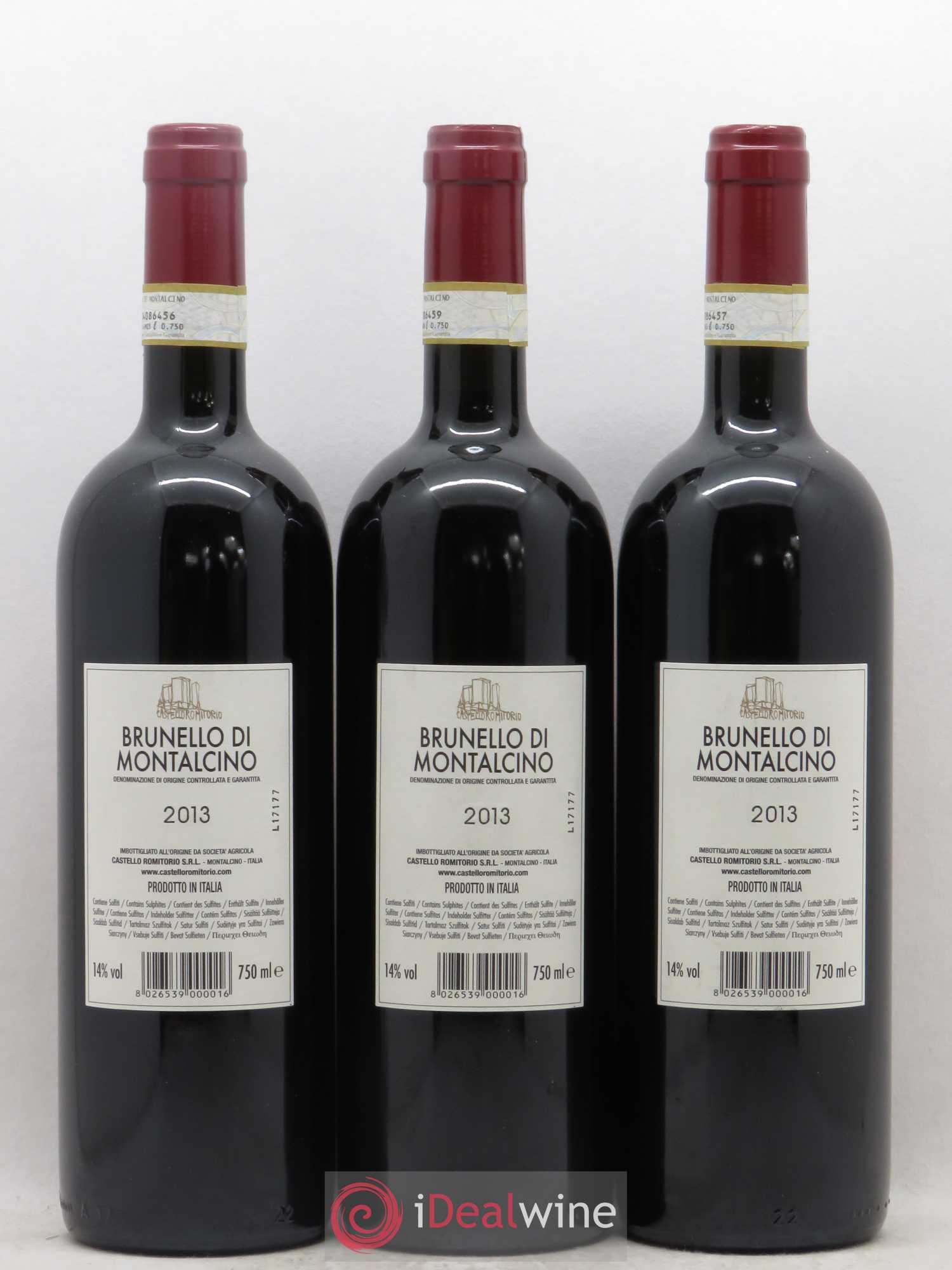 Brunello di Montalcino Castello Romitorio 2013 - Lot de 3 bouteilles - 1